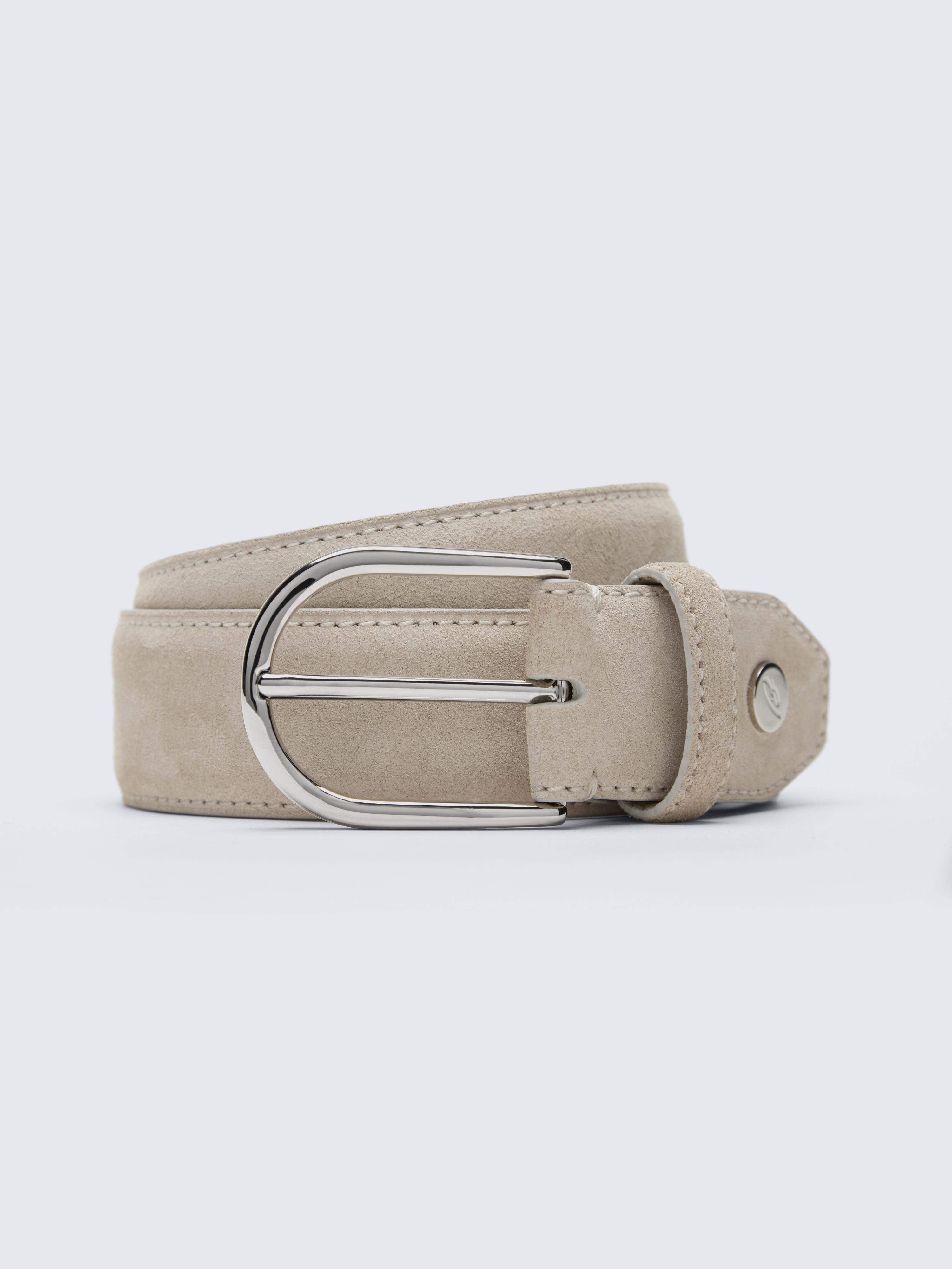 Beige suede belt