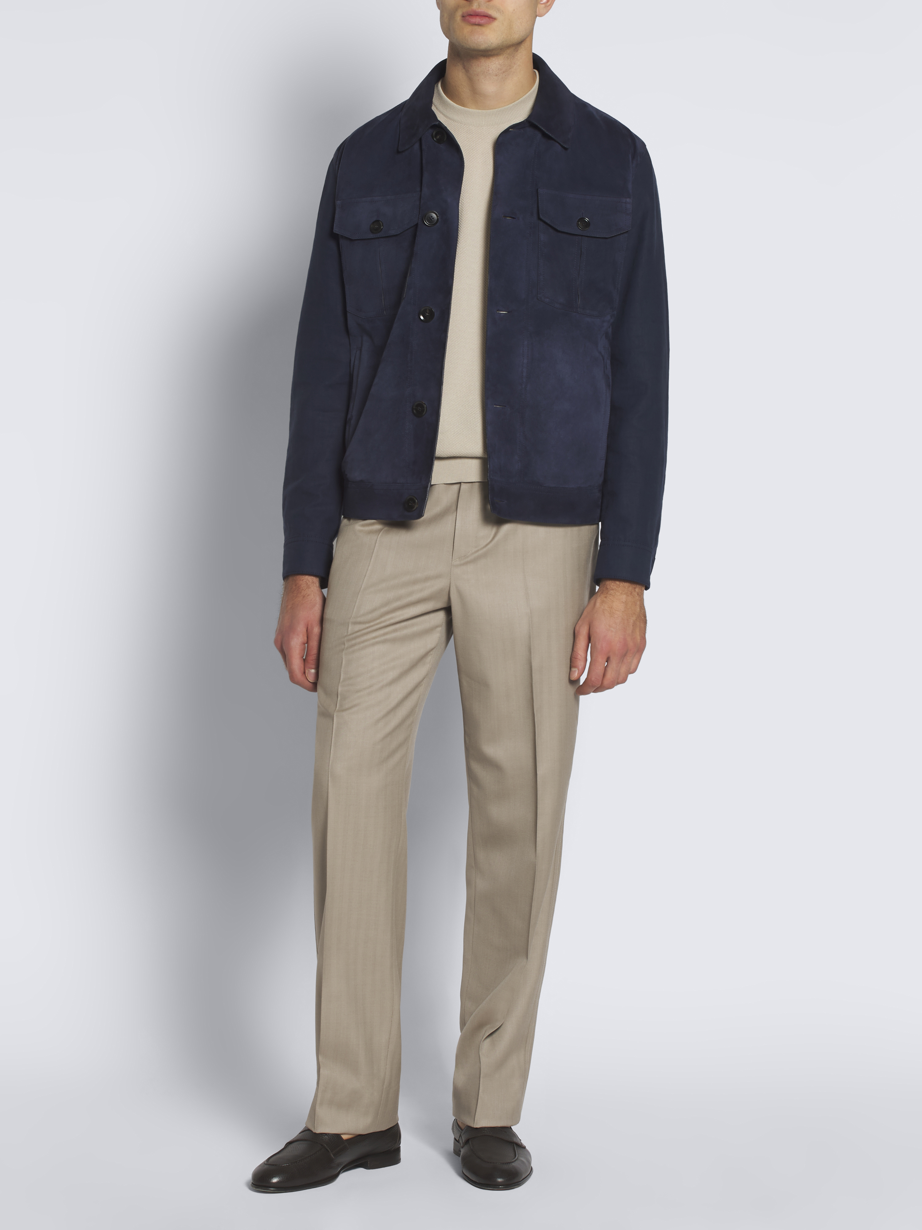 【Anyone more】Bondi Suede Collar Blouson Jacket Signature Premium Metis Suede Jacket - Bobby Jones