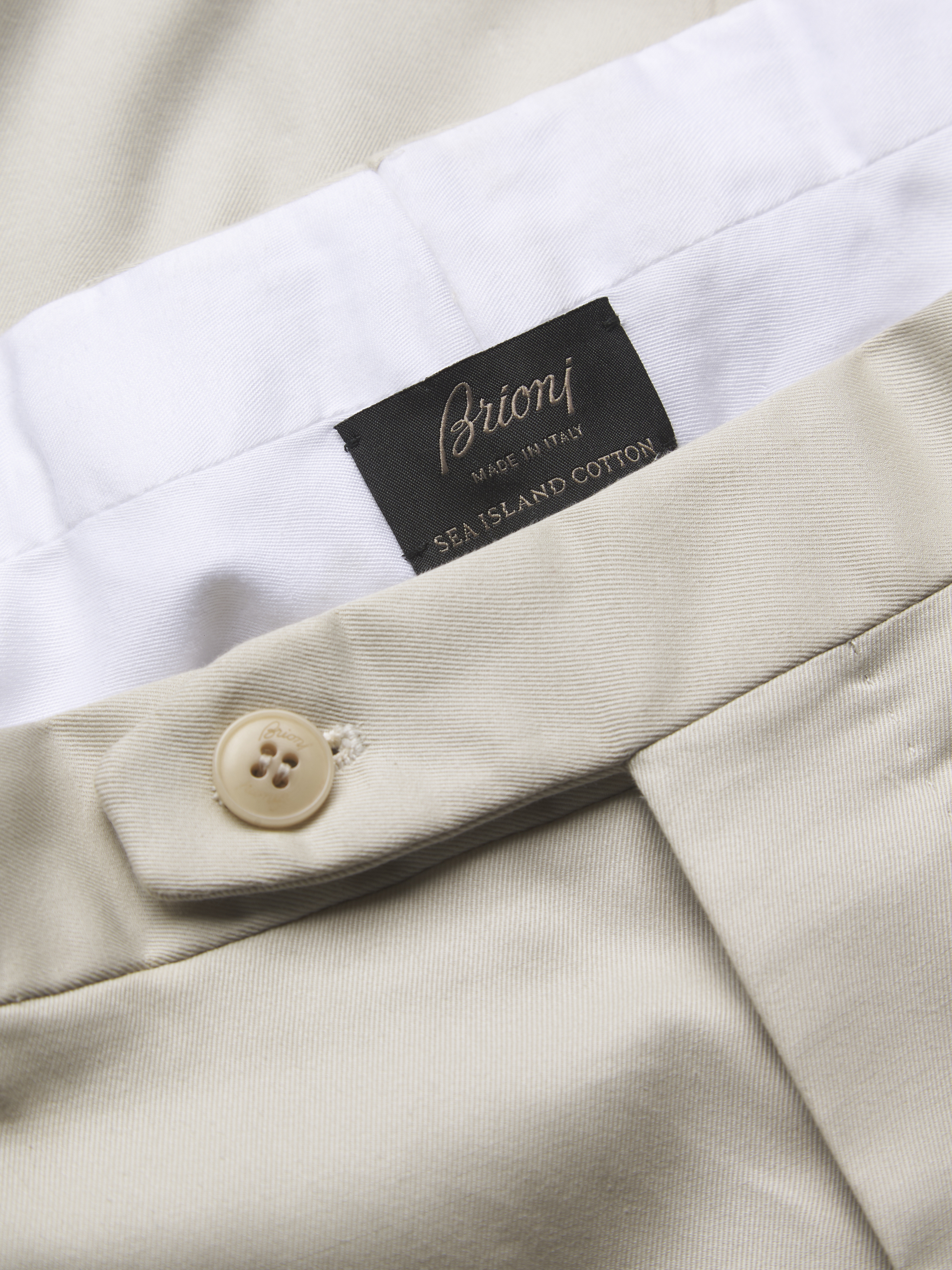 【イタリア製】Brioni コットンギャバジン　カーキ　トラウザーズ RP3A0LPB0229700E.jpg
