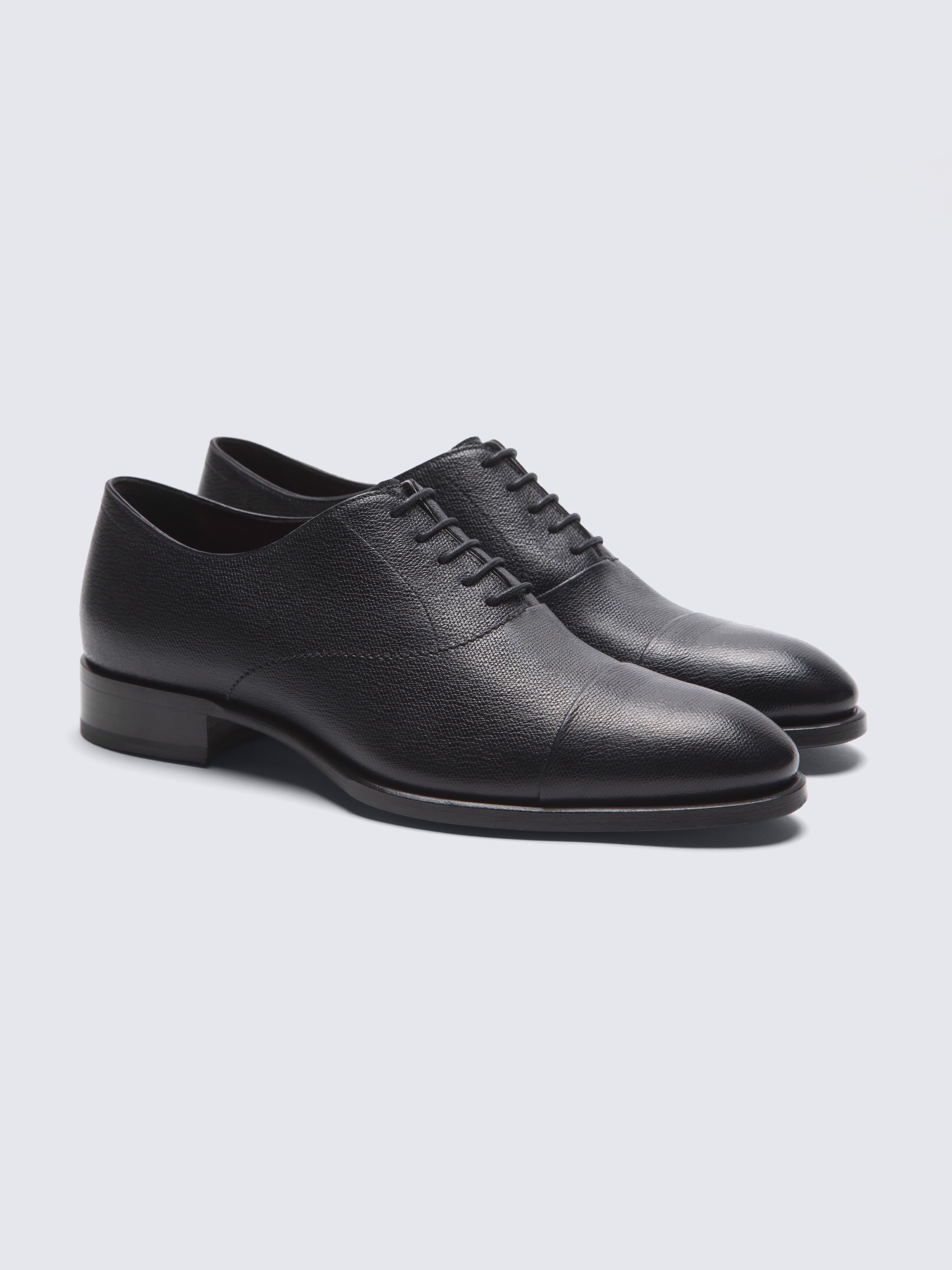 Black leather Oxford shoes | Brioni® US Official Store