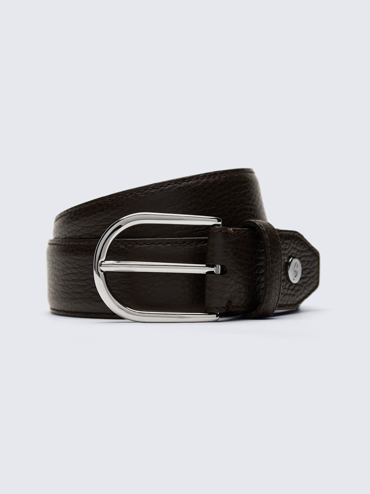 Calf Leather Belt Top Grain Criss Cross Leather Texture