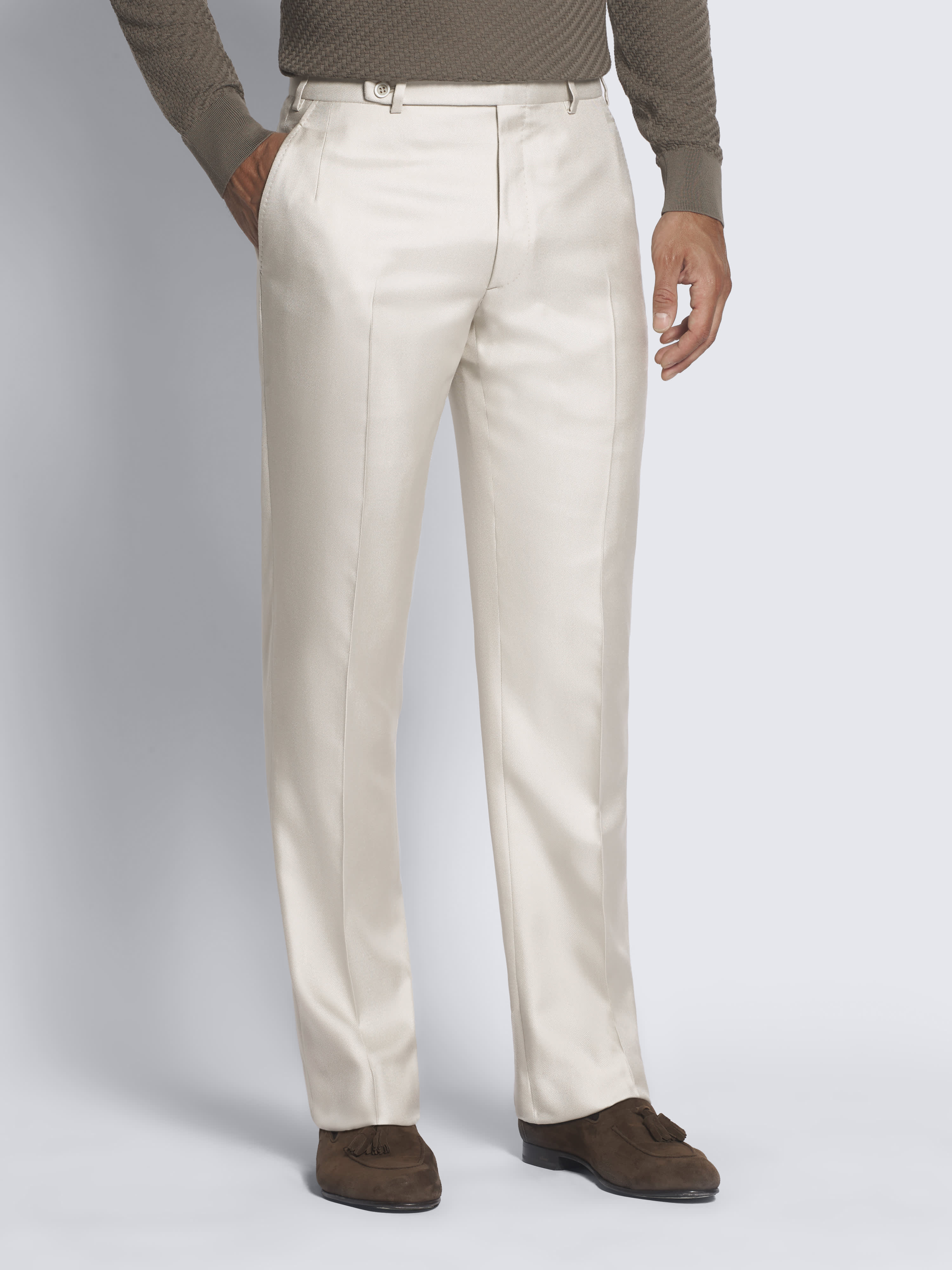 Ivory silk gabardine Plume suit | Brioni® US Official Store