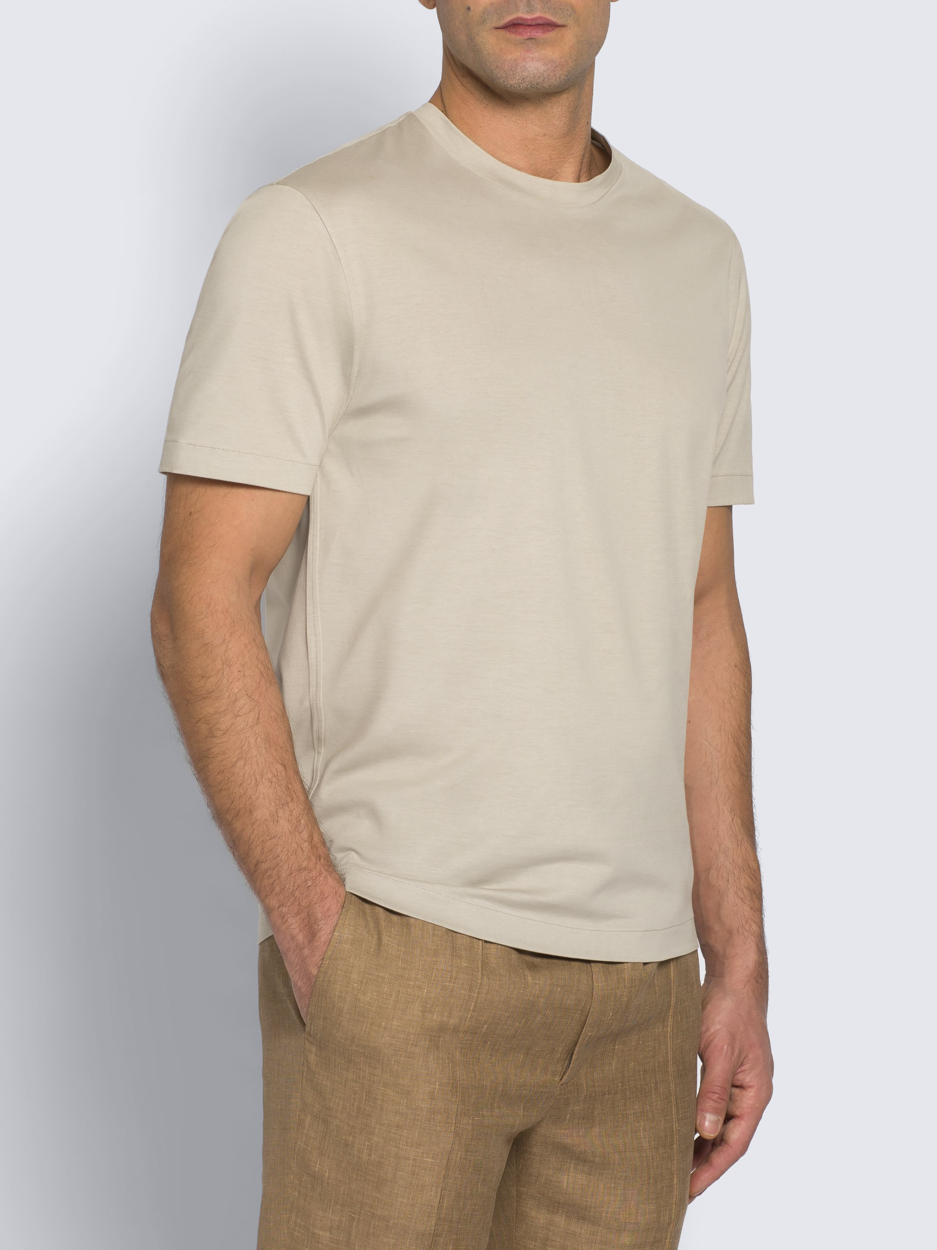 アイボリーホワイト シーアイランドコットン Tシャツ ブリオーニ 日本 公式ストア アイボリーホワイト シーアイランドコットン Tシャツ ブリオーニ 日本 公式ストア