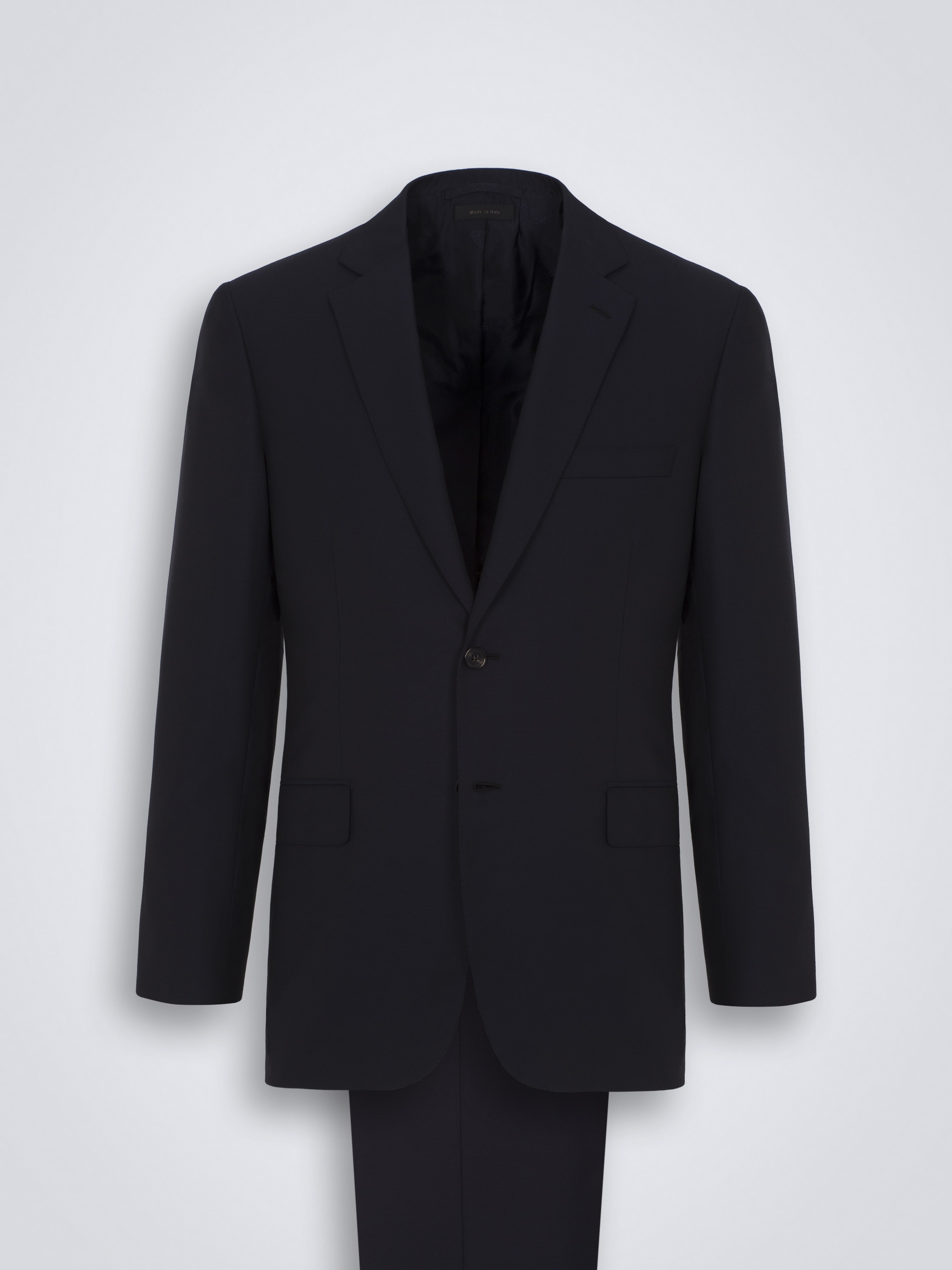 Essential' navy blue Super 160's virgin wool Brunico suit | Brioni 