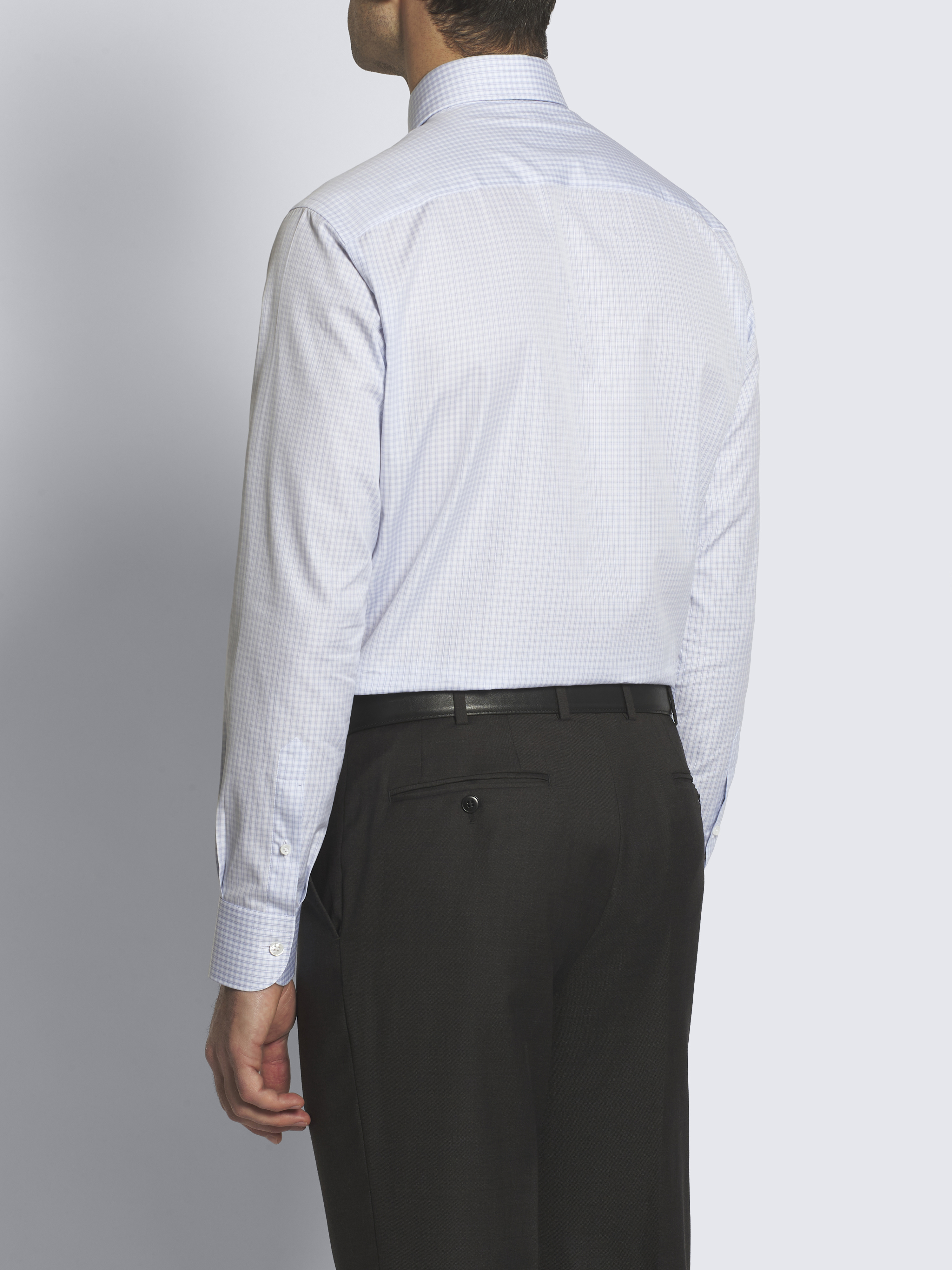 Blue Formal Shirt With White Detailing