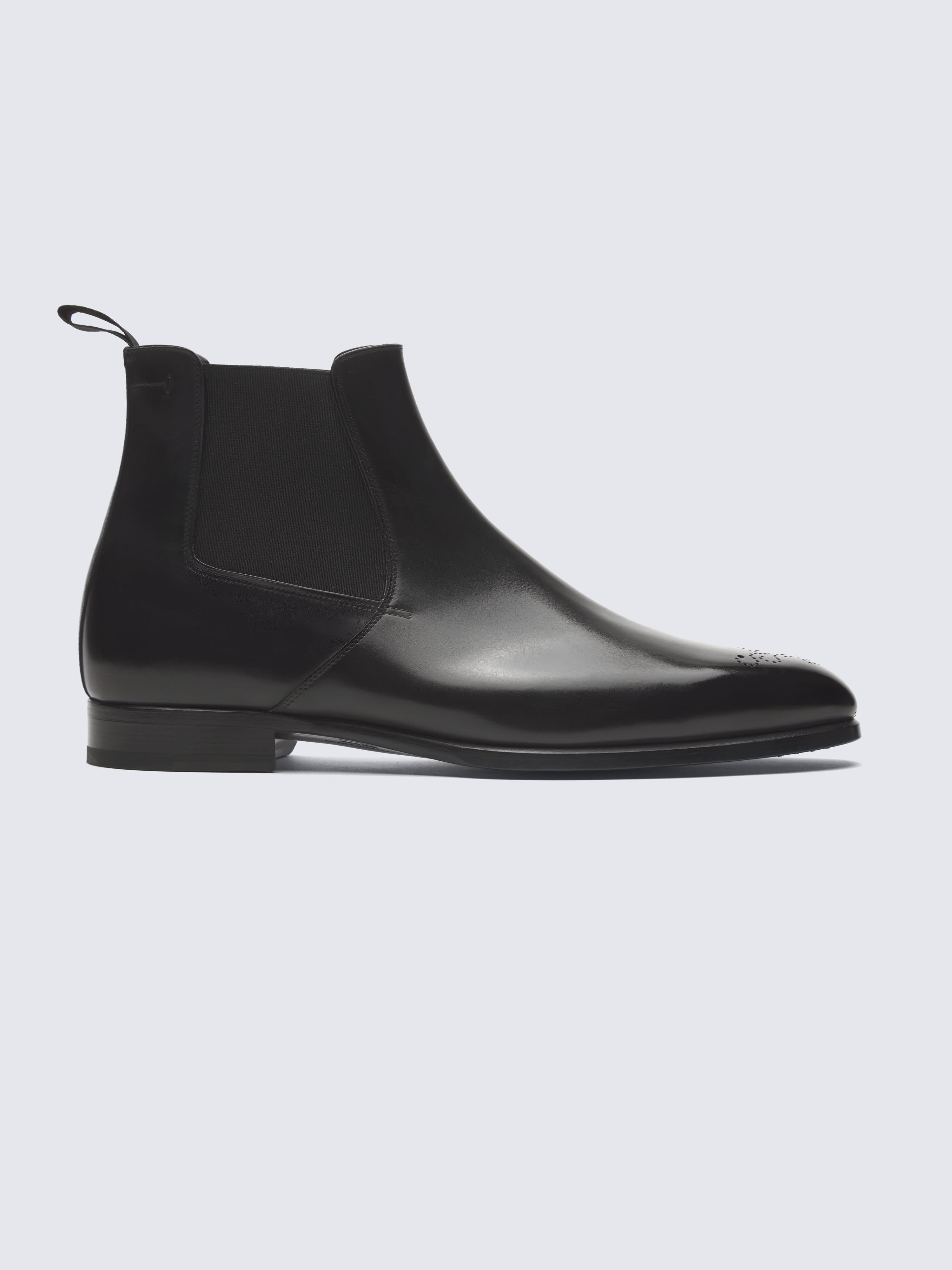 Black calf leather chelsea boots | Brioni® US Official Store