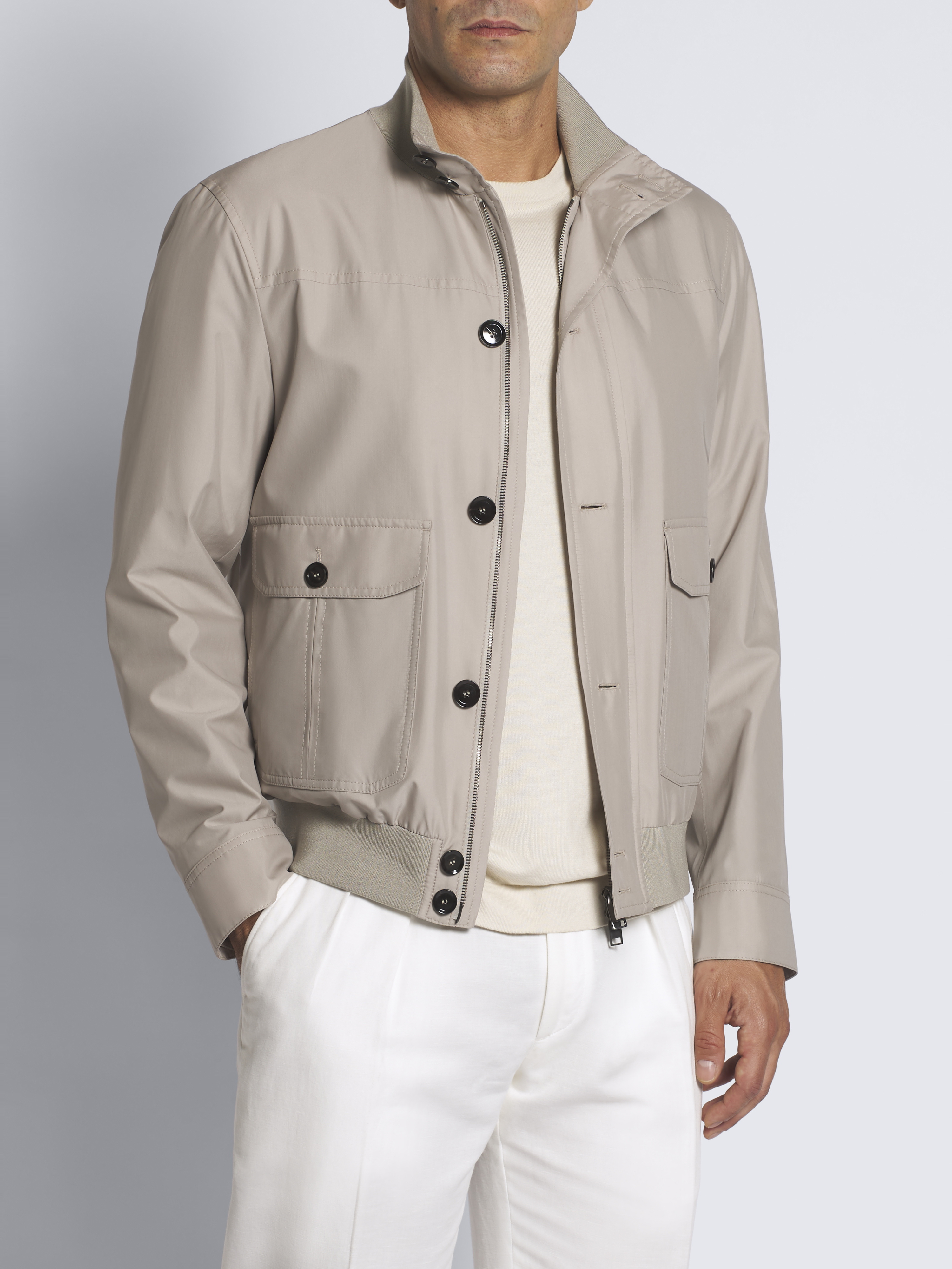 Beige Performa silk 75 Blouson