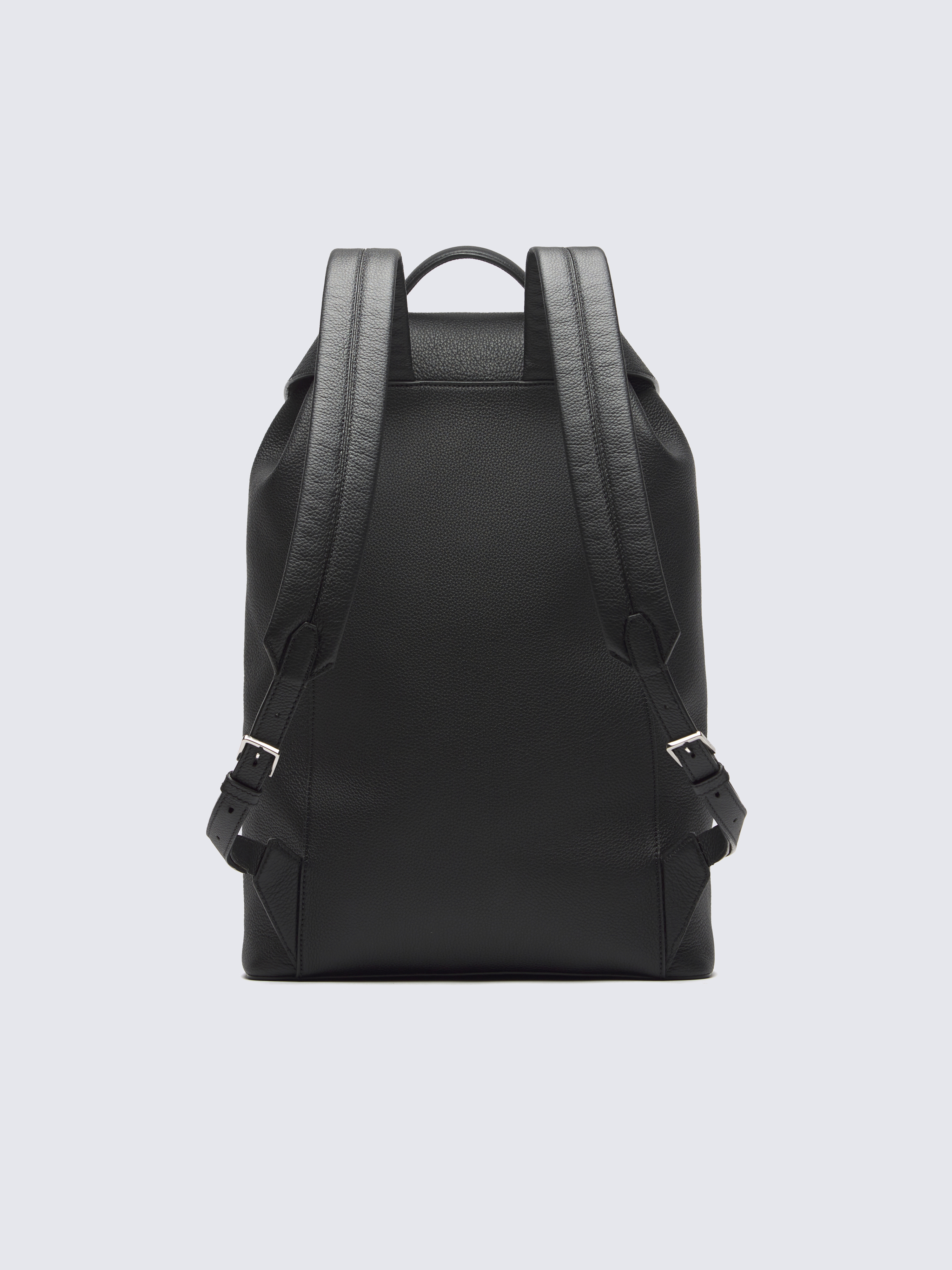 black pebbled leather backpack Sloan - Slim Design - Built-In Sleeve Fits 13” To 15