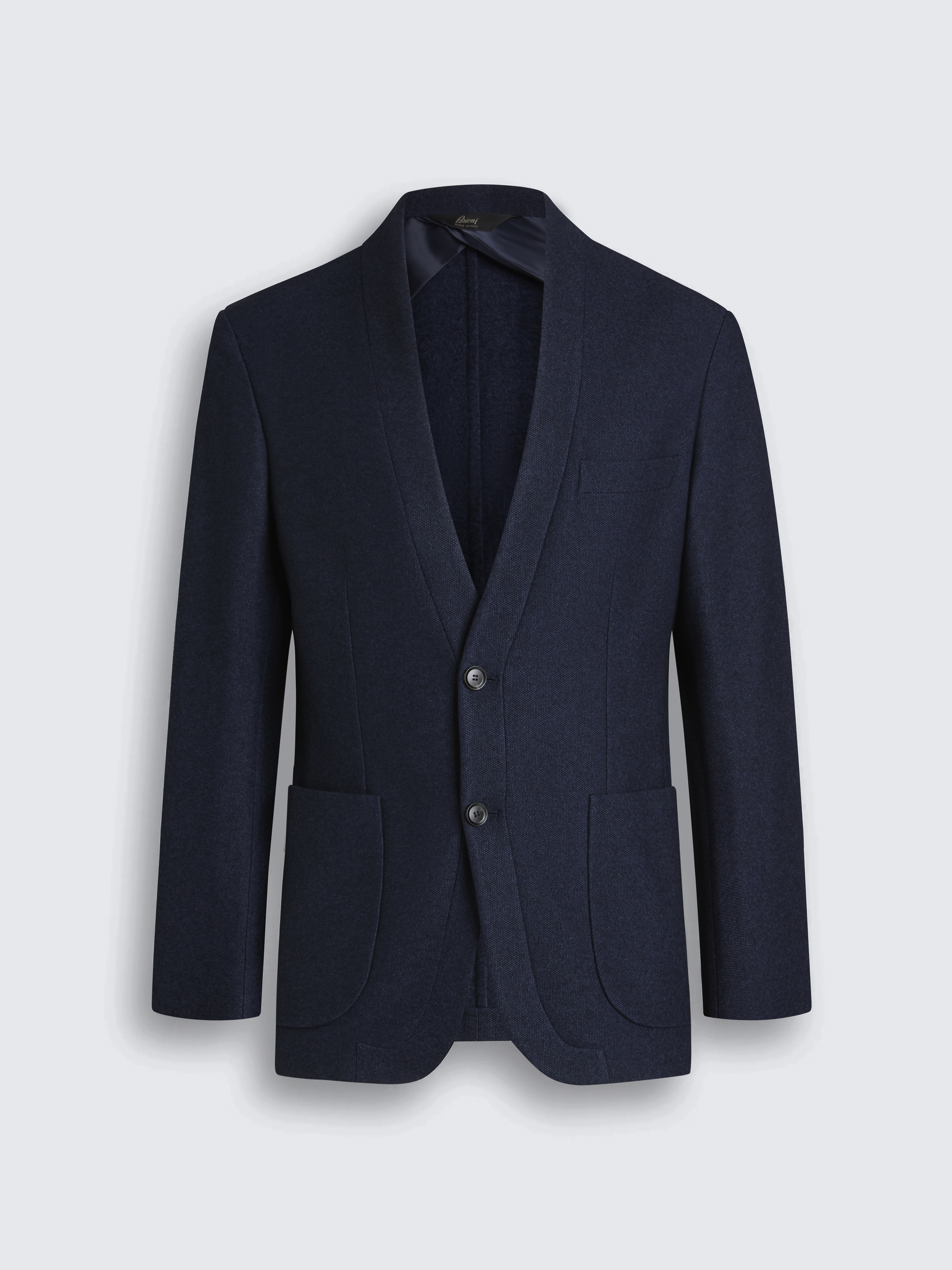 Navy blue silk and cashmere jersey Jardigan