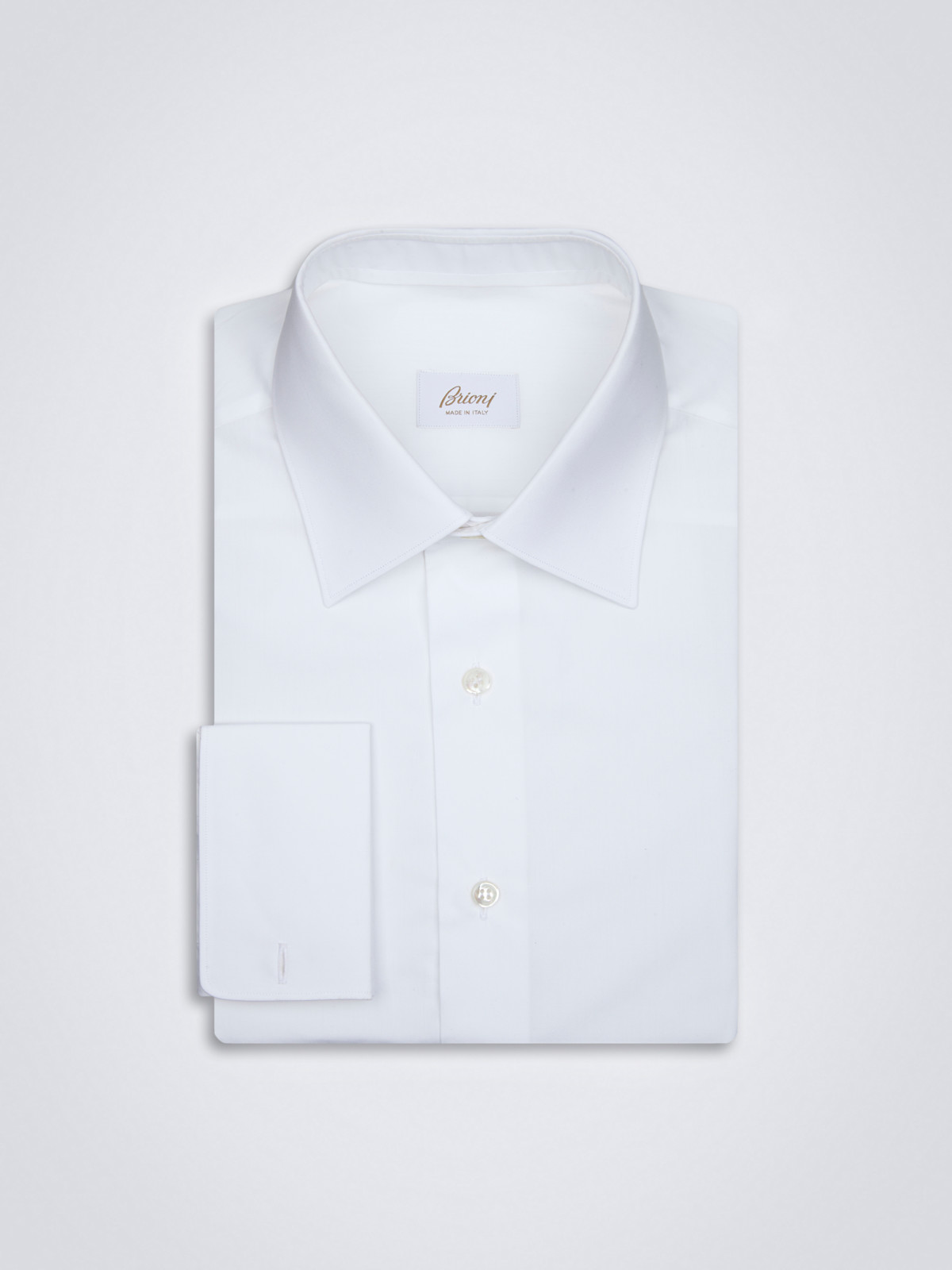 0401~Silk Cotton Shirt with Wing-tip Collar and Double French Cuffs