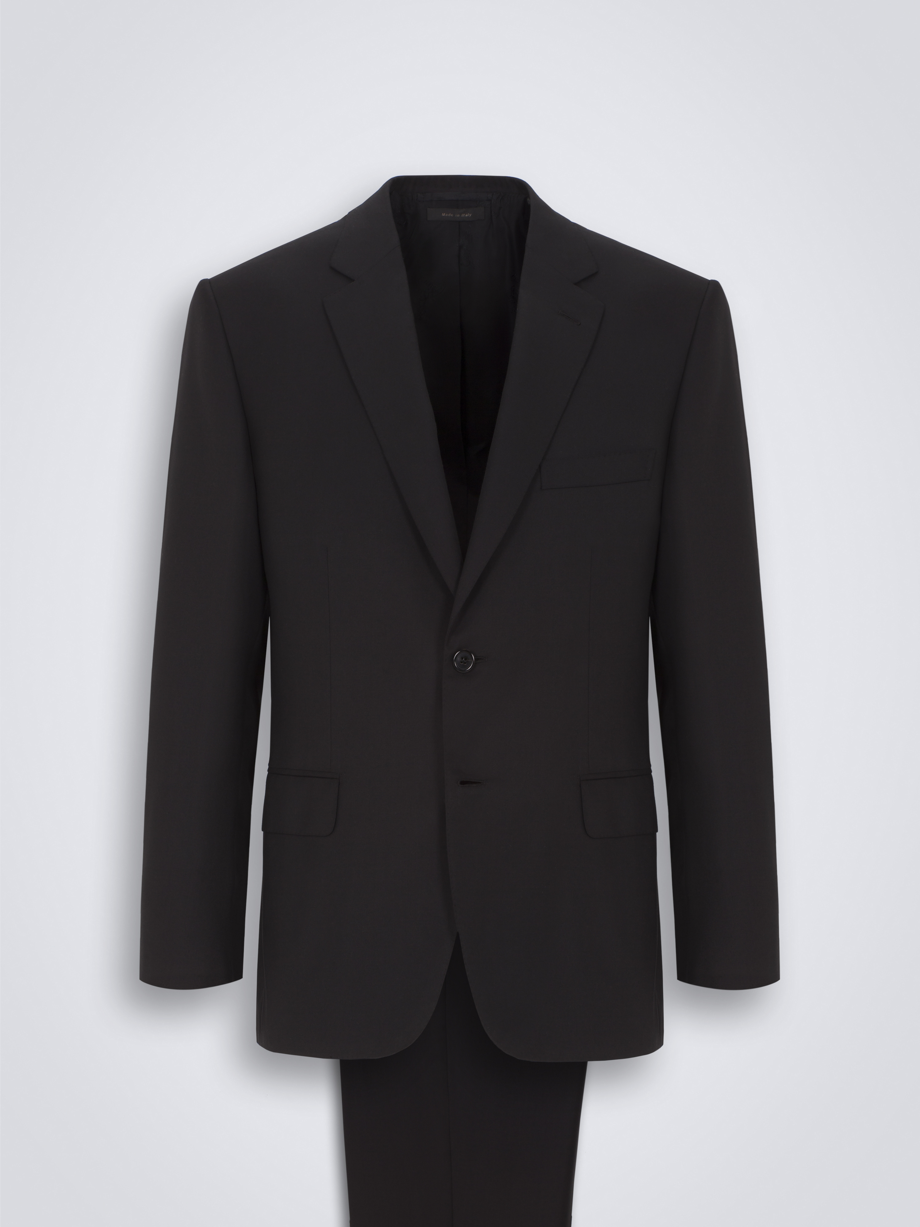 Essential black Super 160's wool Brunico suit