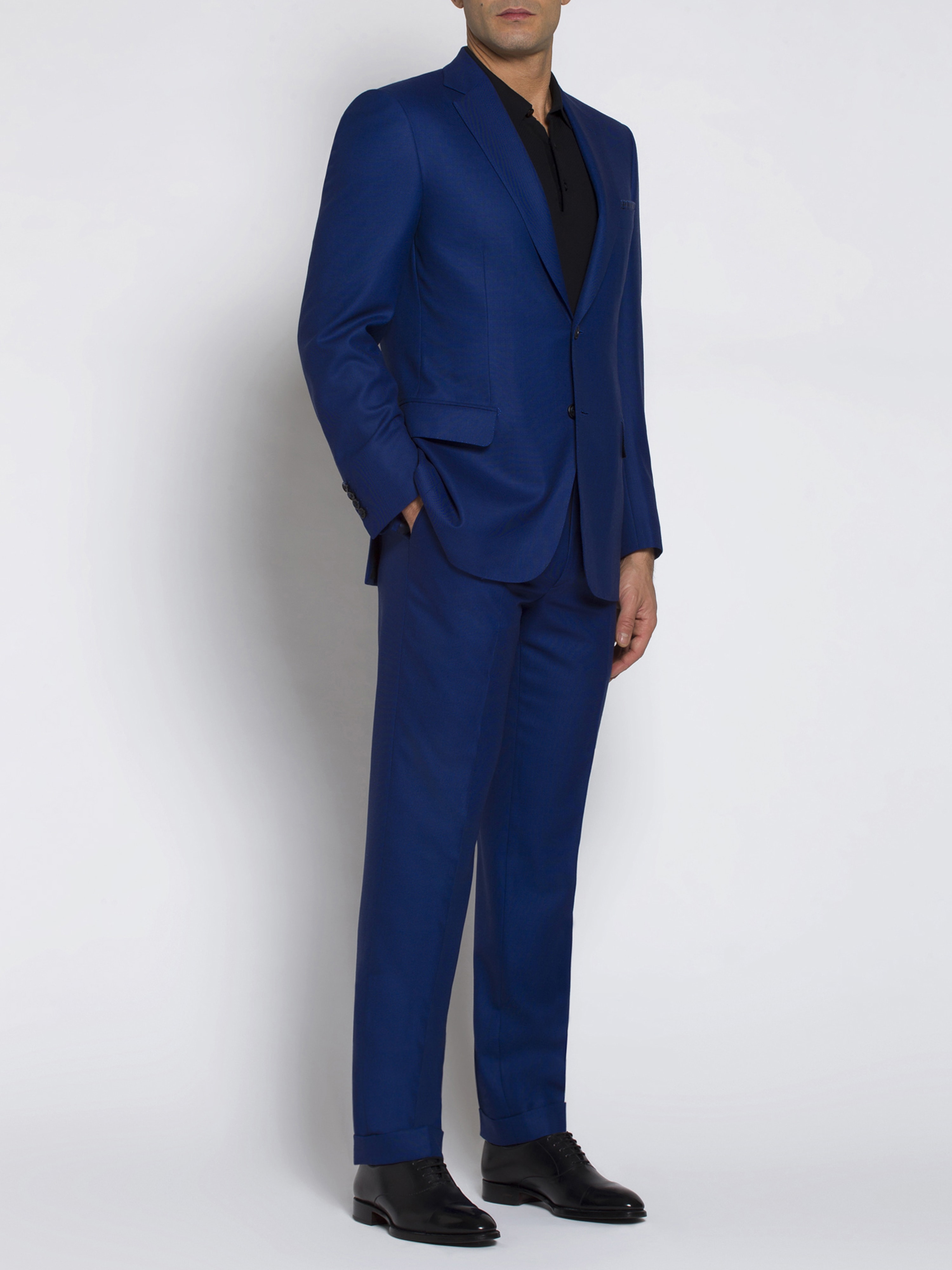 Royal blue Super180's virgin wool Brunico suit | Brioni® HK 