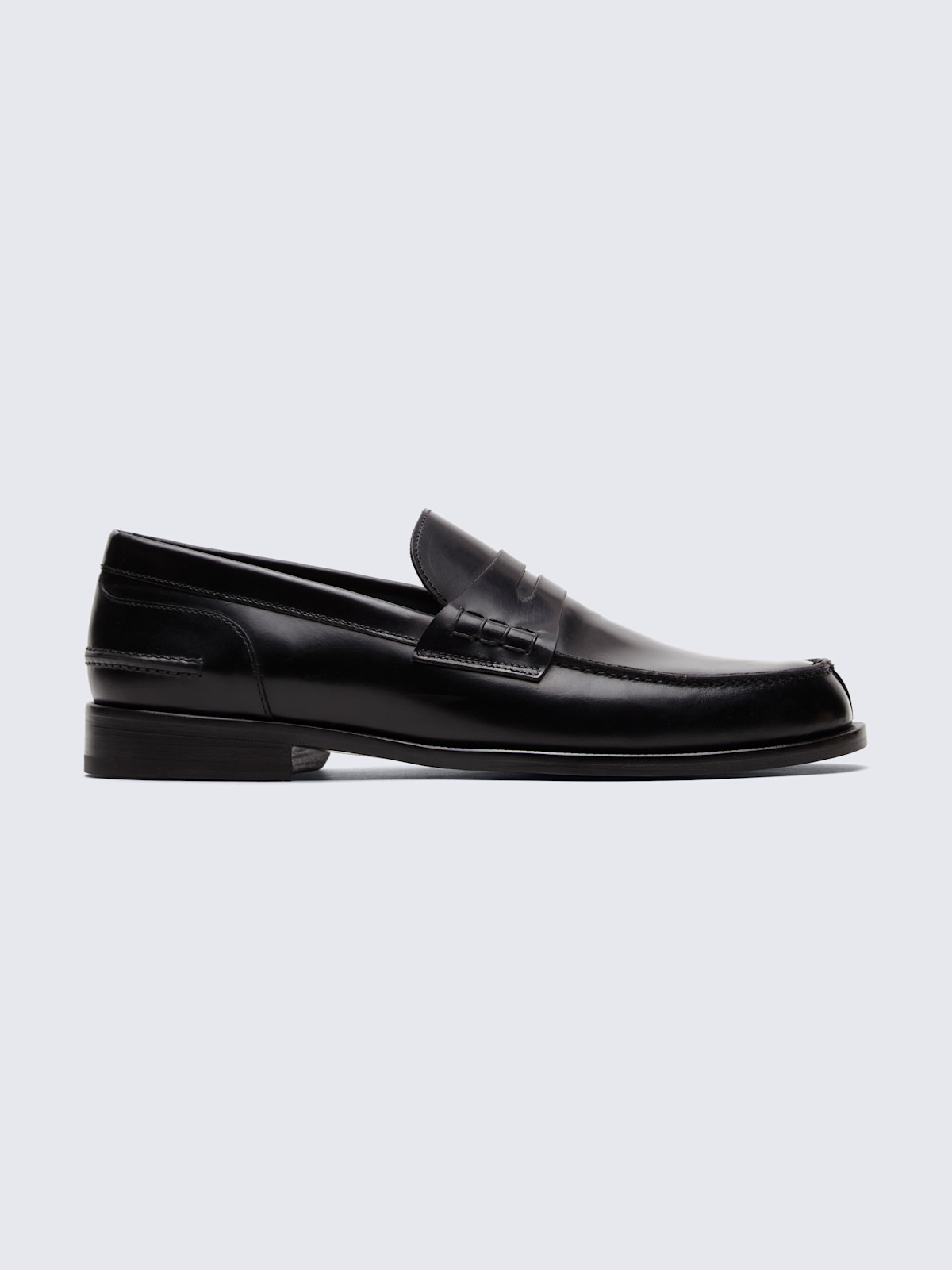 Brioni Black Leather Penny Loafers Square Moc Toe Slip On Dress Shoes Mens 9.5 Brioni Men main image 4