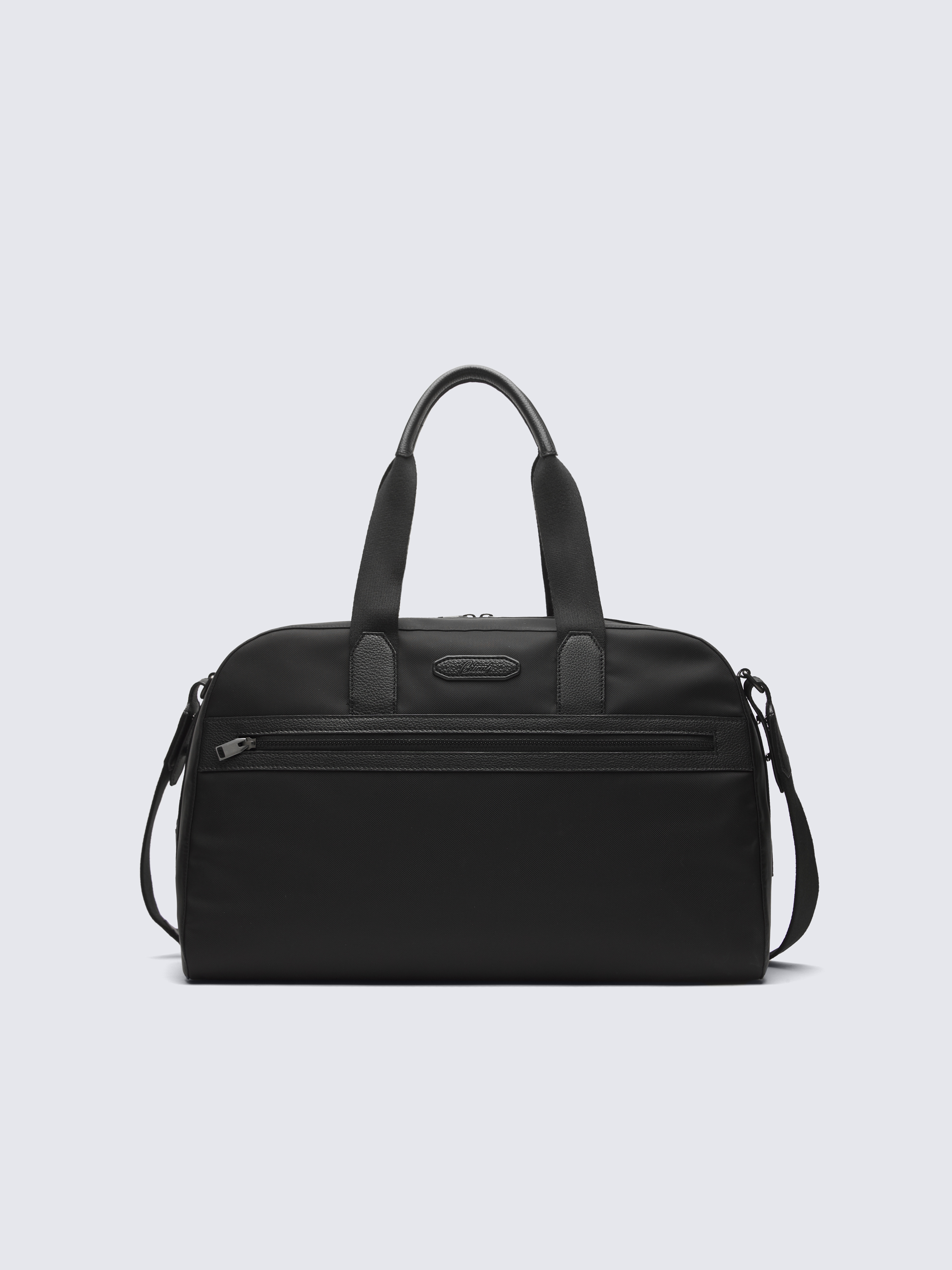 Black nylon and grained leather travel tote Brioni US Official