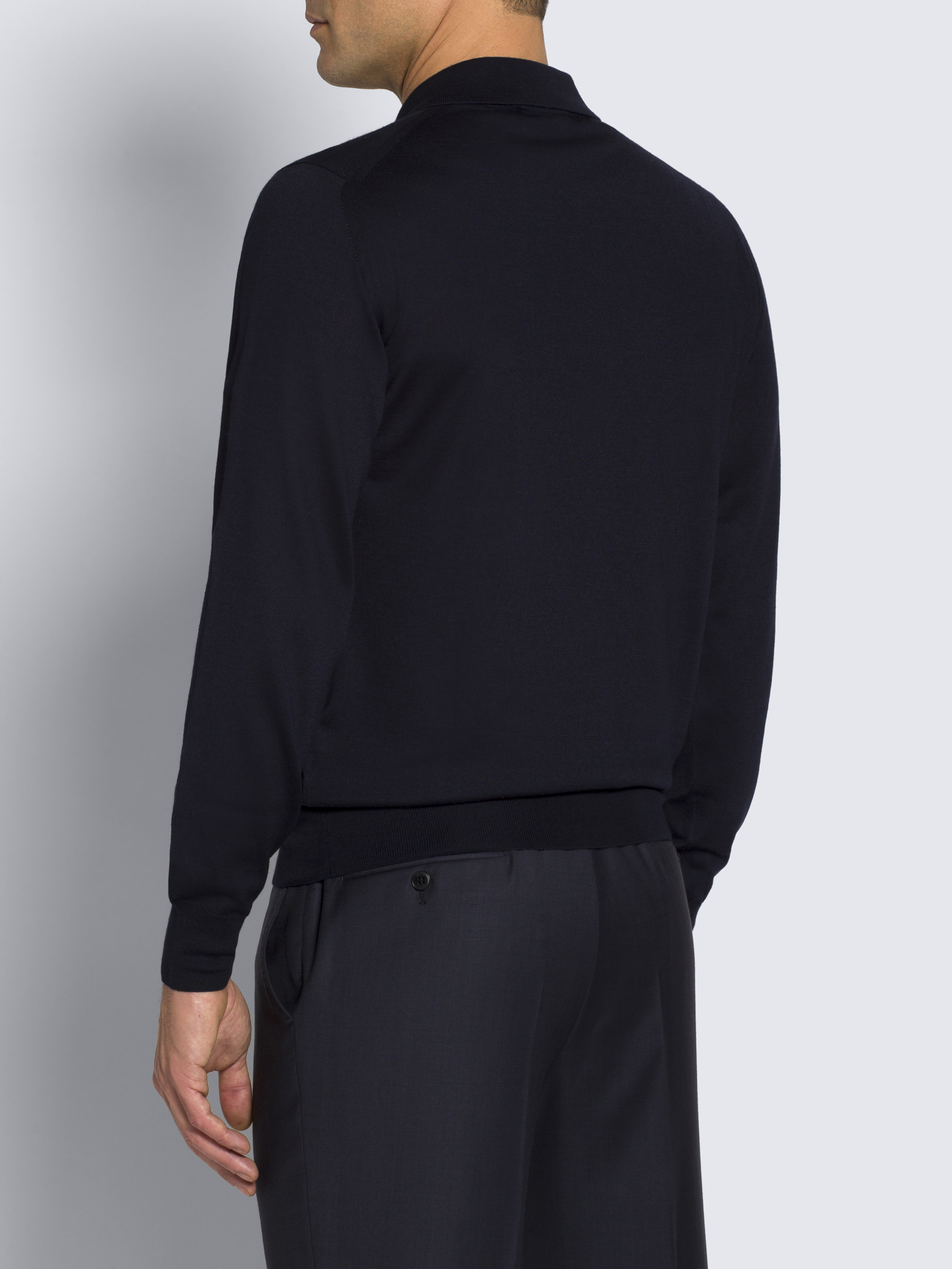 Brioni long sales sleeve polo