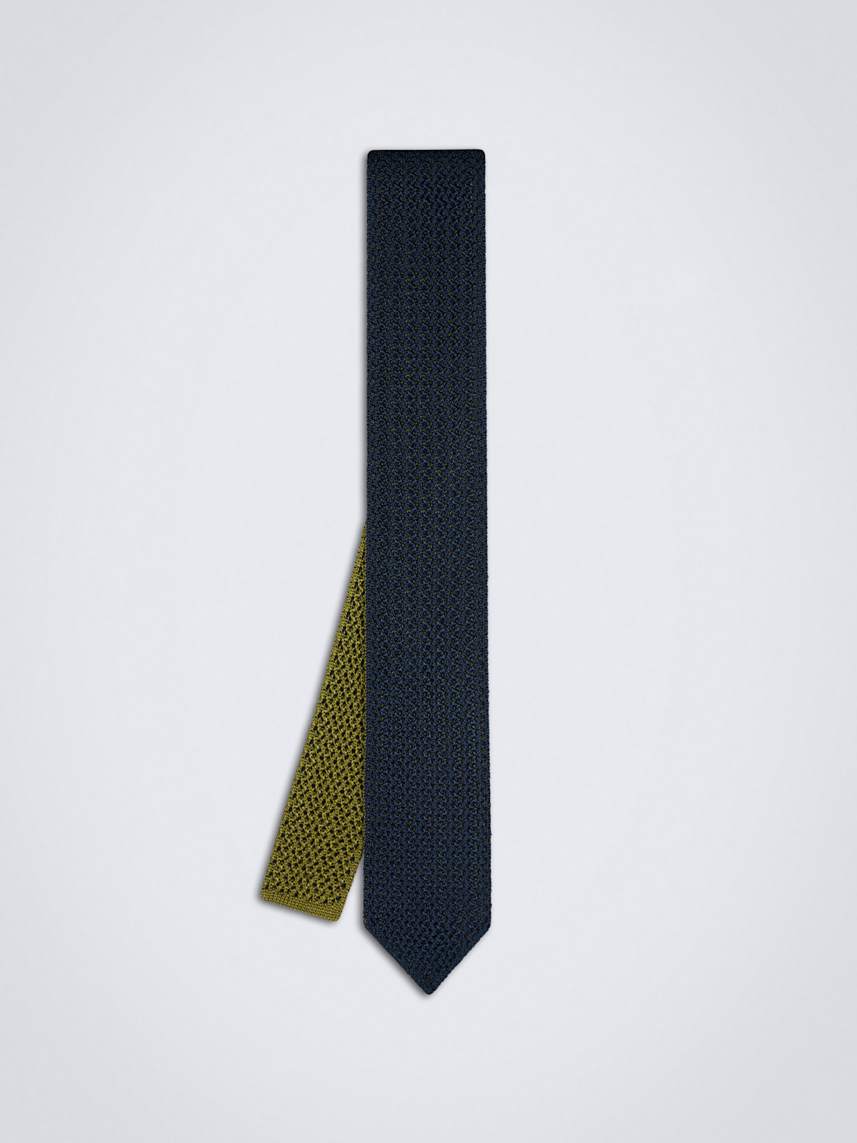 Knitted Tie - Navy Silk