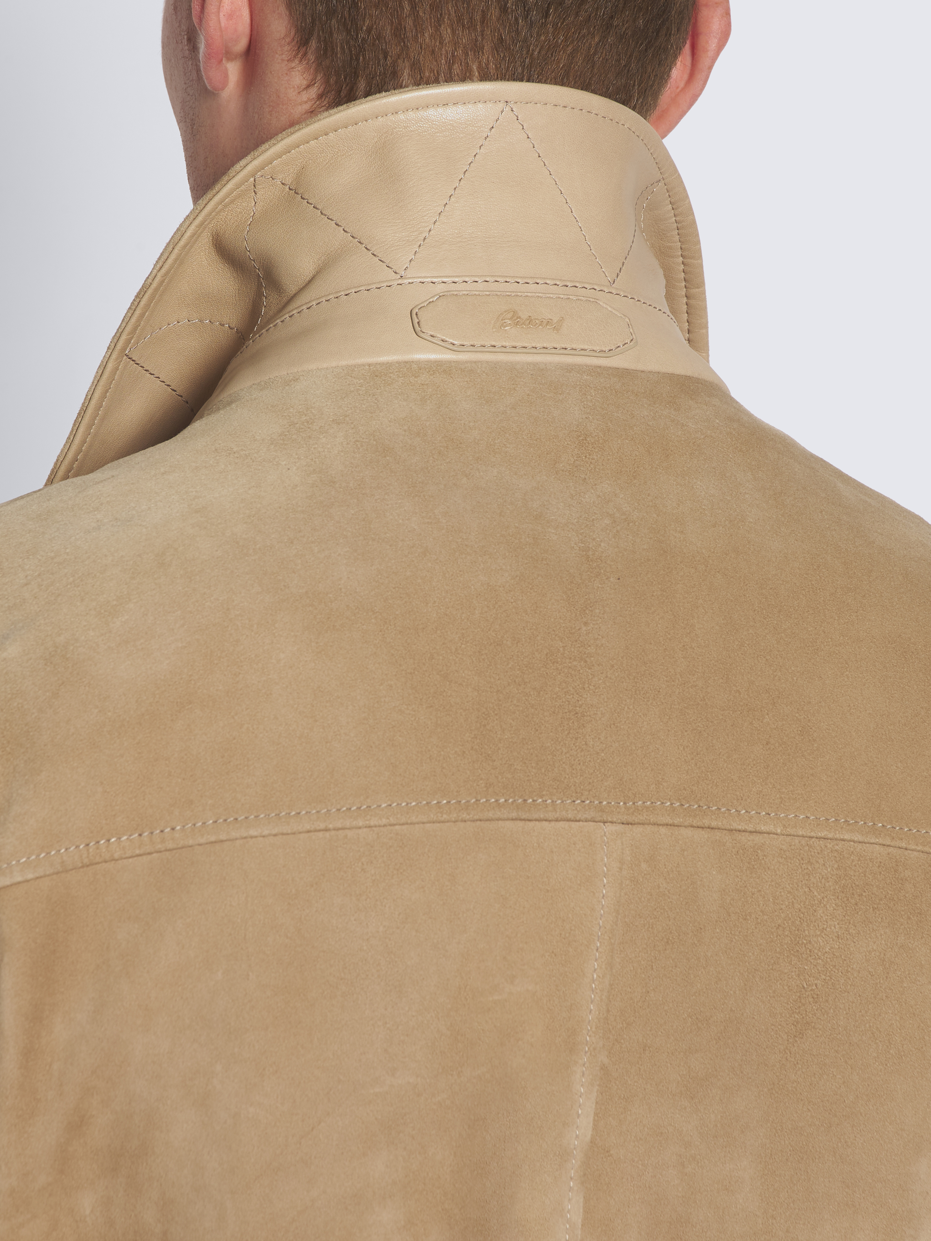 Beige suede sahariana jacket