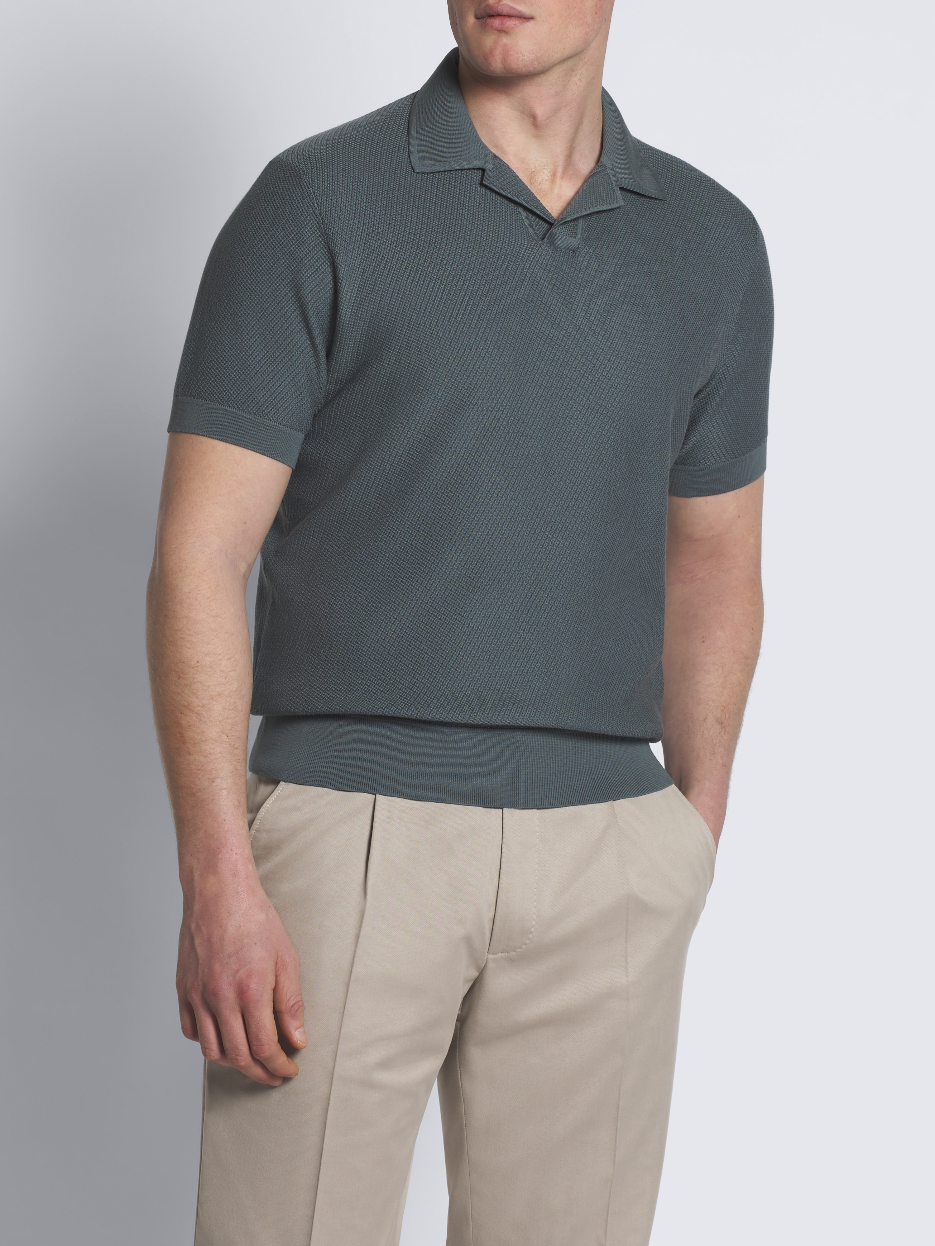 lwood メタルウッド コットン ポロシャツ ブルー キングサイズ・ギフトでも人気！オーガニックコットン使用・消臭