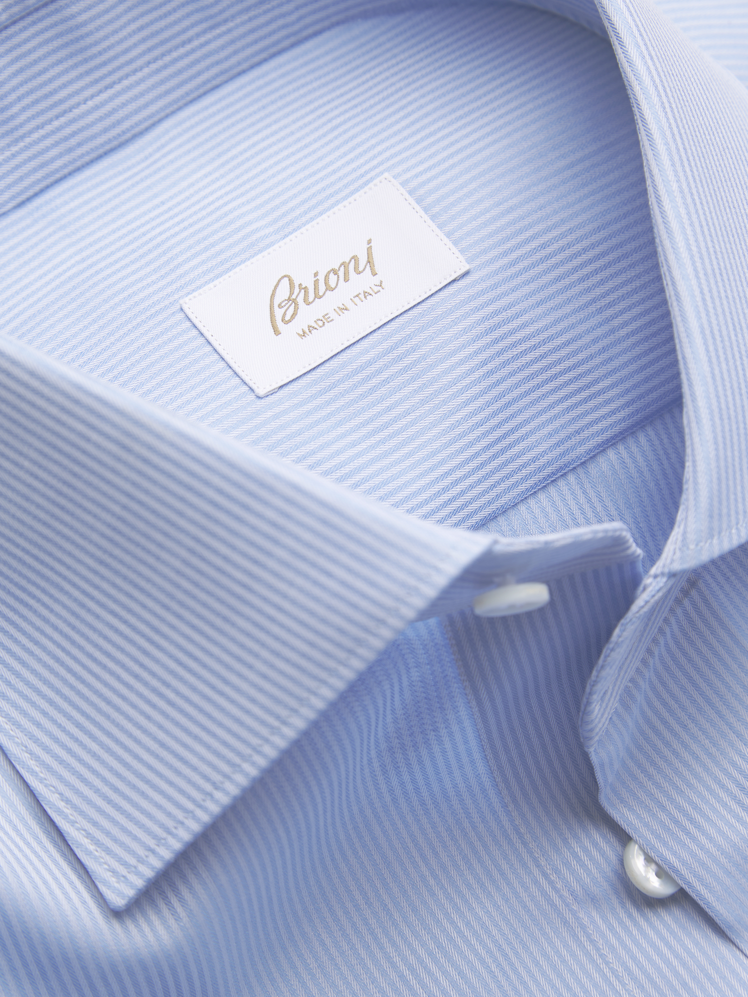 Light blue cotton formal shirt | Brioni® US Official Store