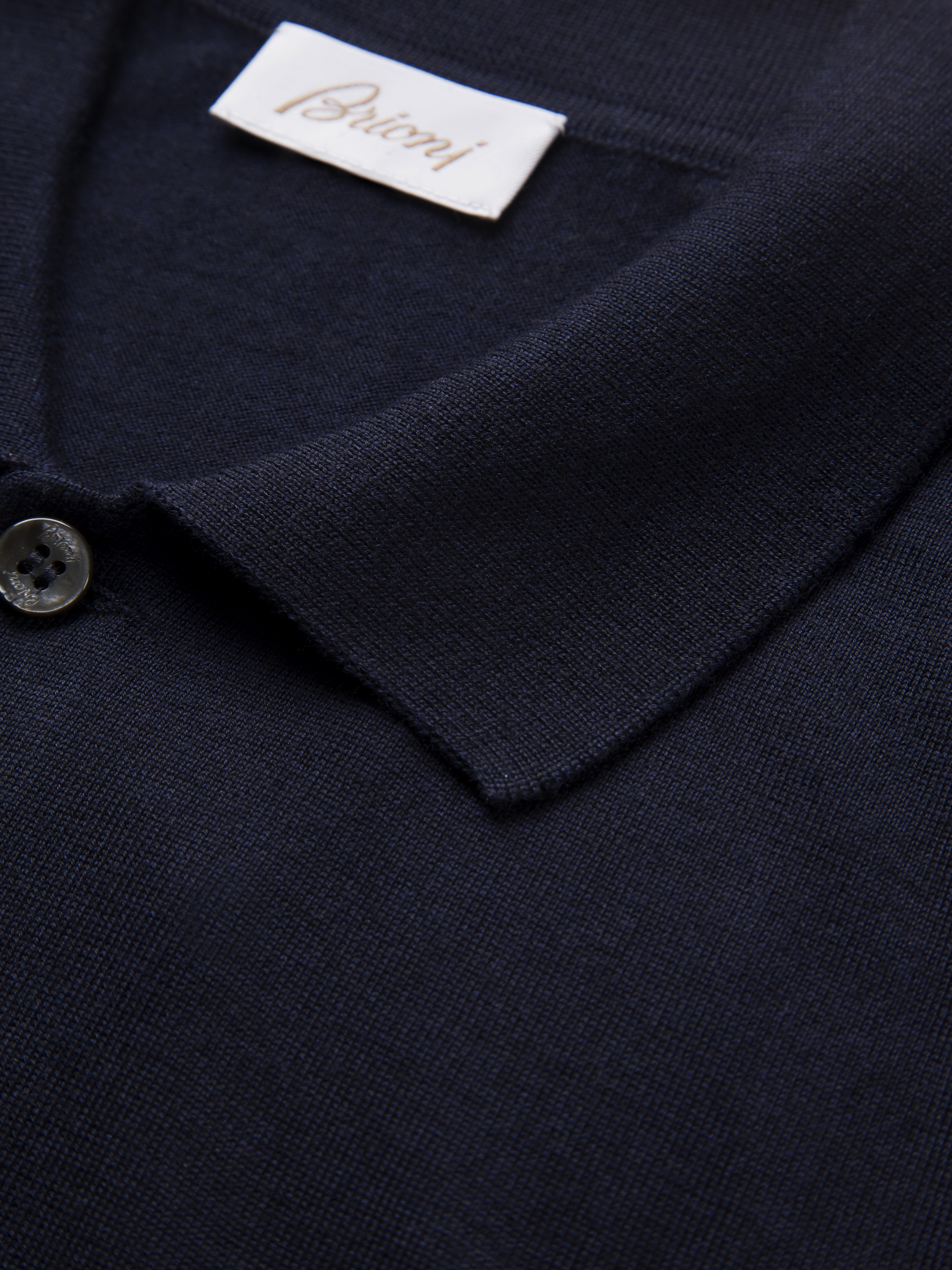 Essential' ポロシャツ ロングスリーブ ネイビーブルー | ブリオーニ 