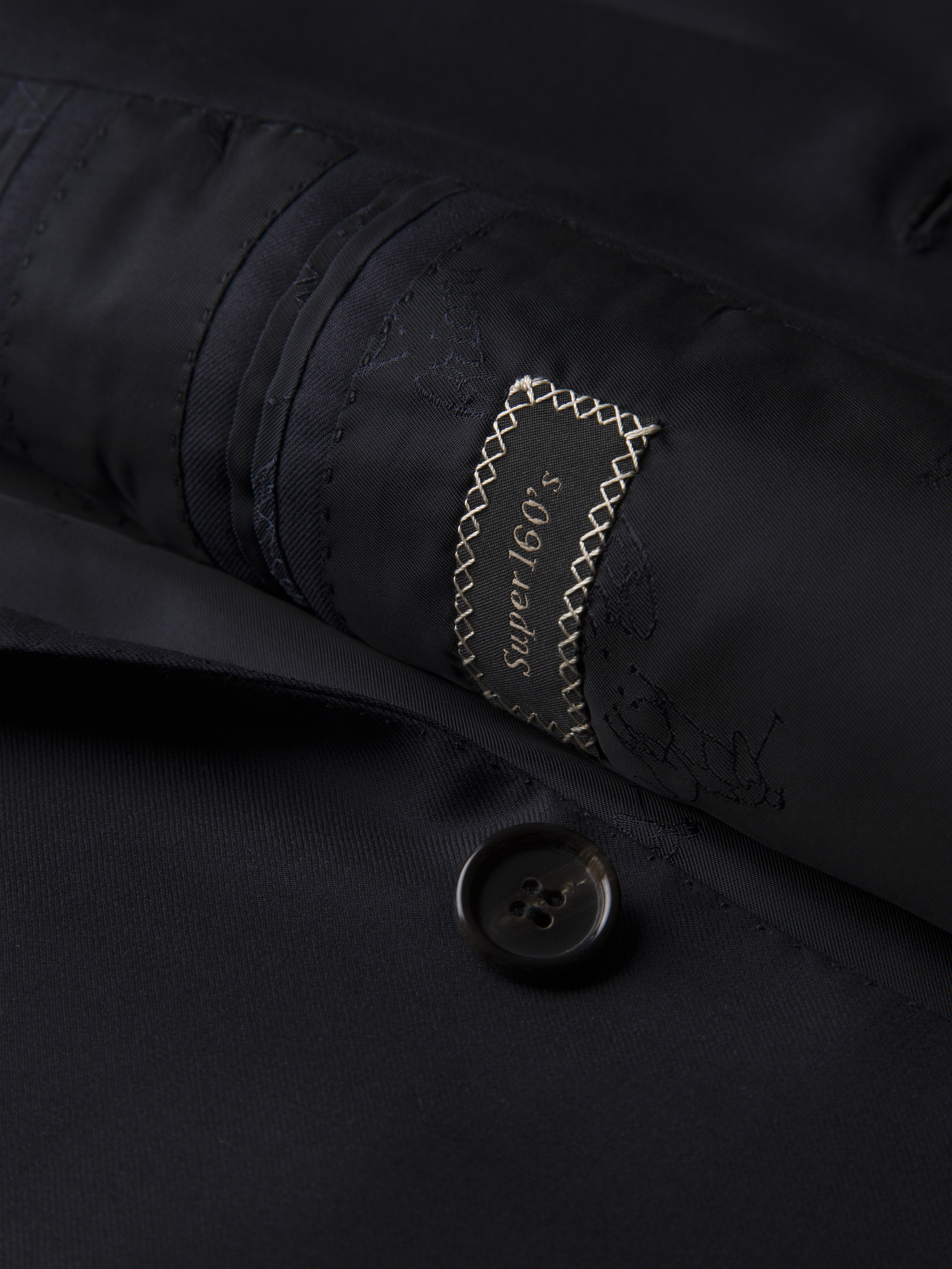 Essential midnight blue Super 160's wool gabardine Brunico suit