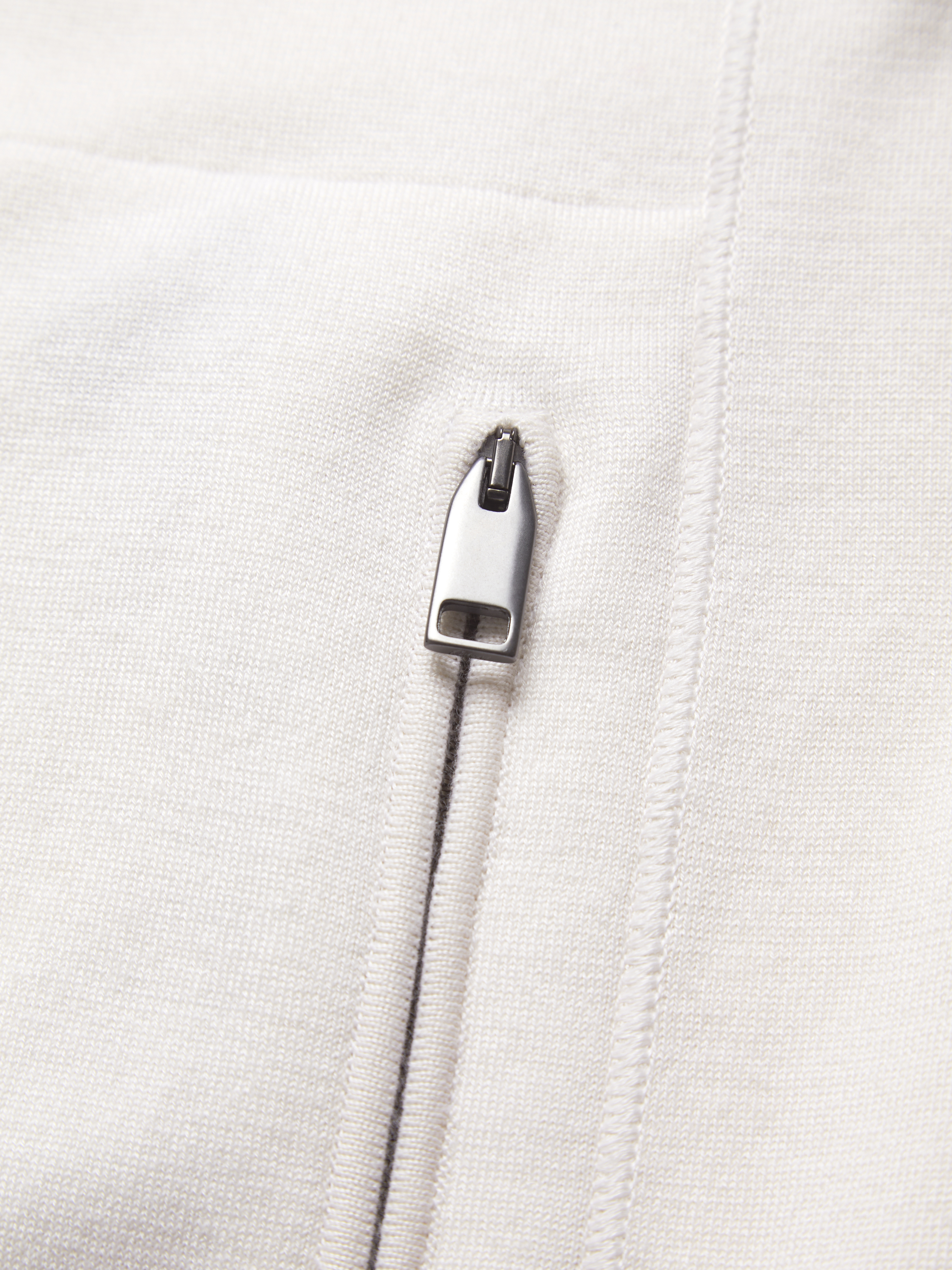 White cashmere and silk hoodie | Brioni® SK Official Store