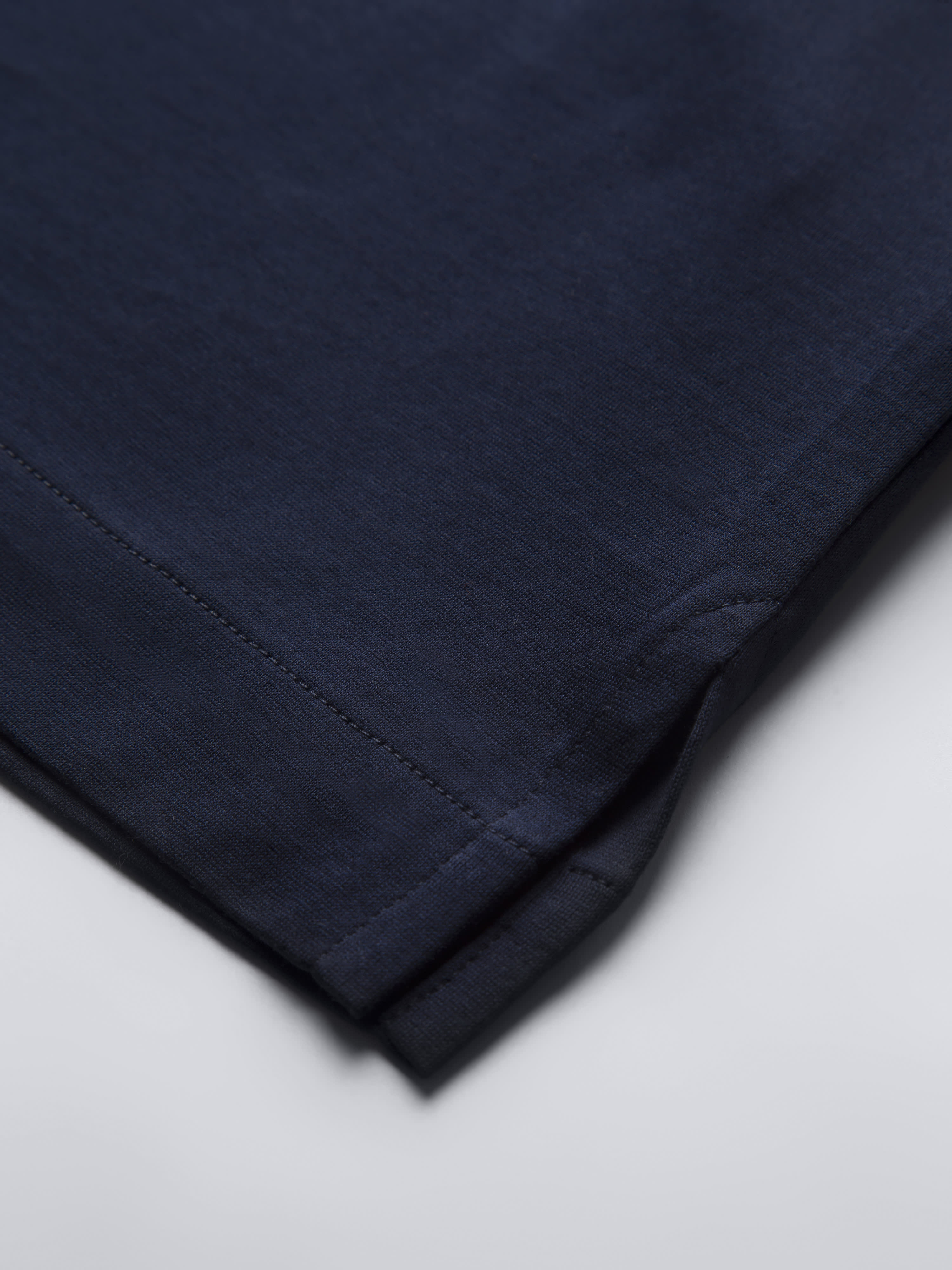 Navy blue cotton zip polo | Brioni® US Official Store