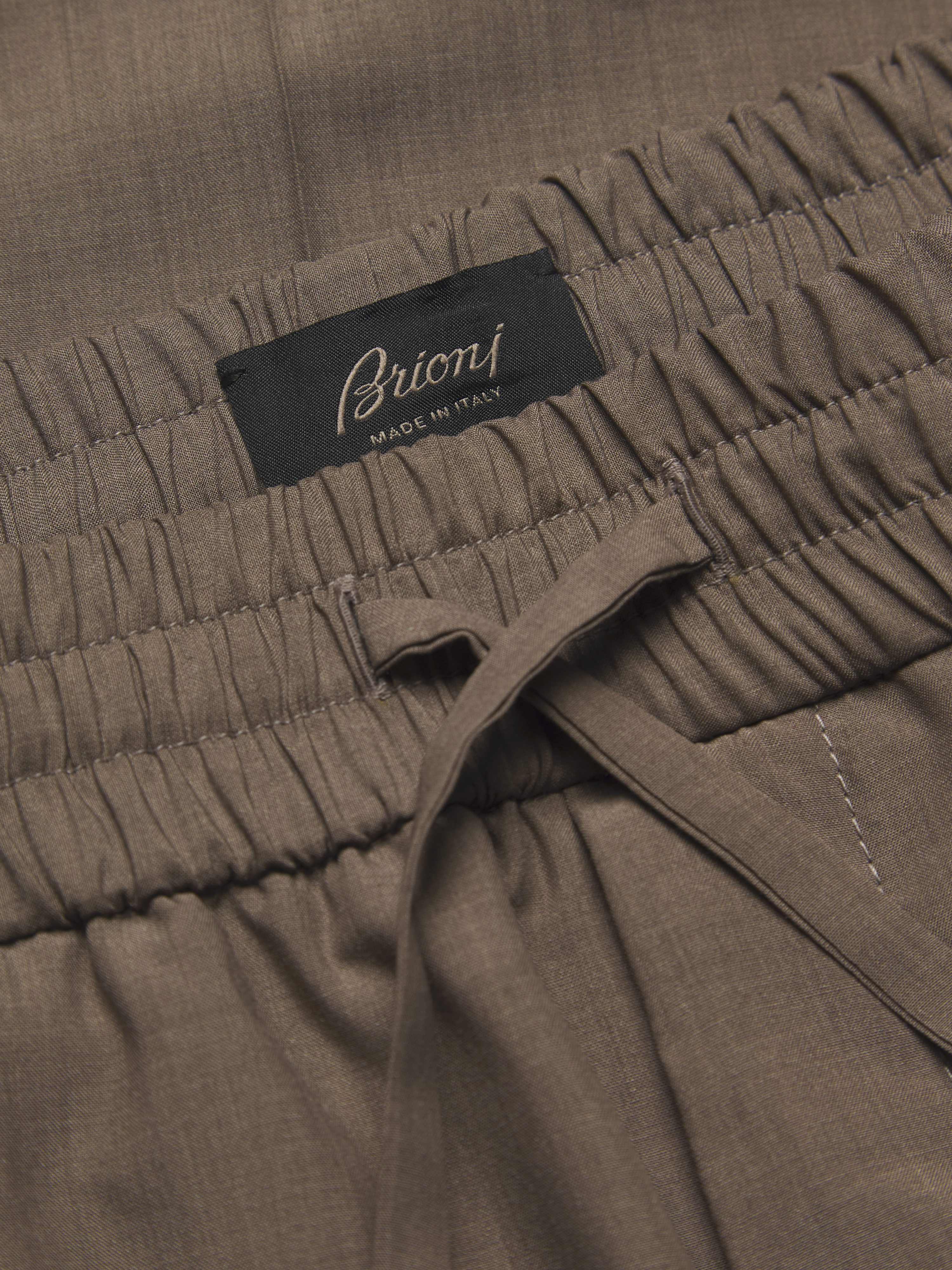 Taupe wool Asolo trousers Brioni ES Official Store