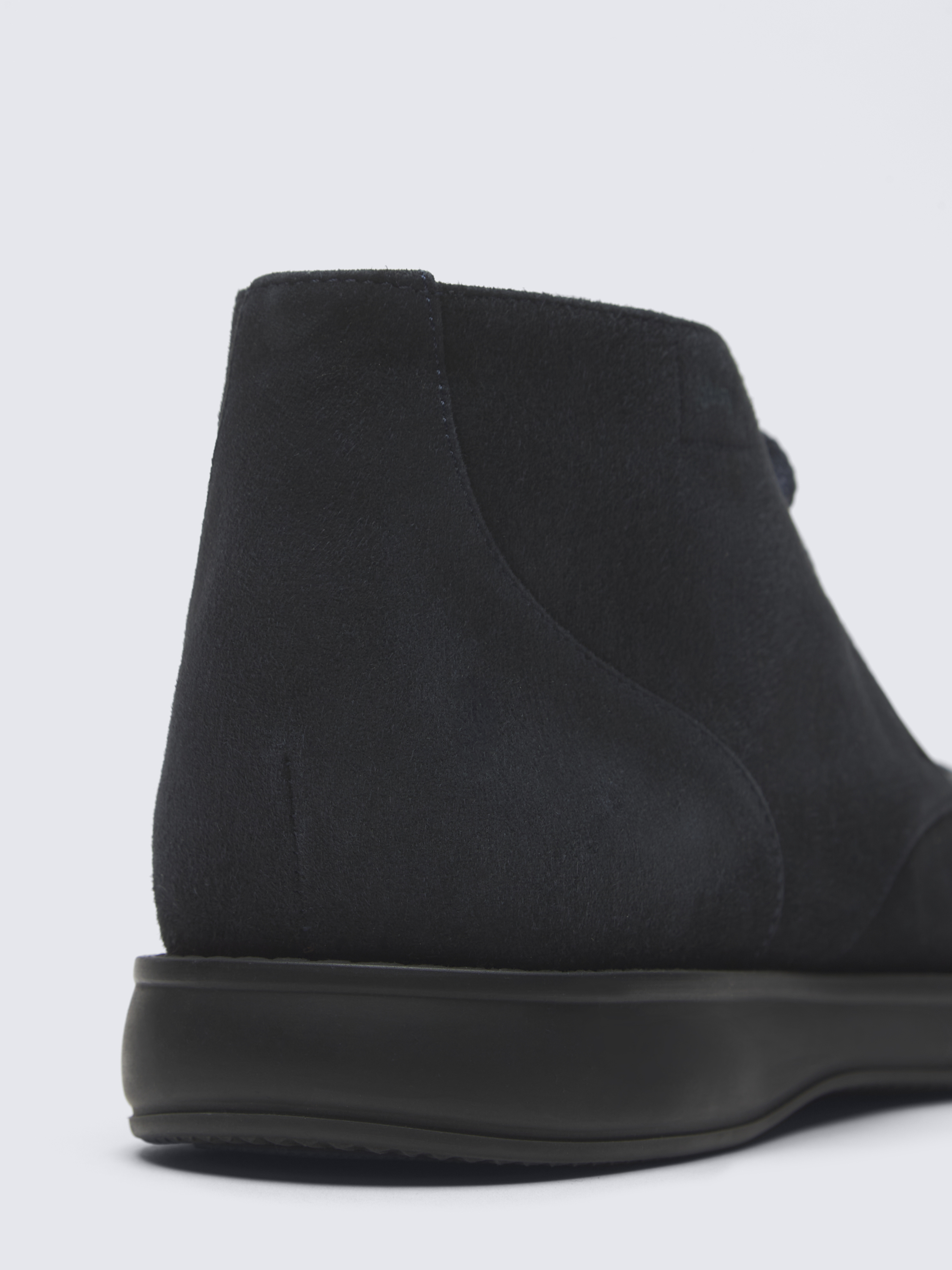 NEW BRIONI men\'s desert leather ankle boots in midnight blue Midnight blue suede Journey desert boots main image 2