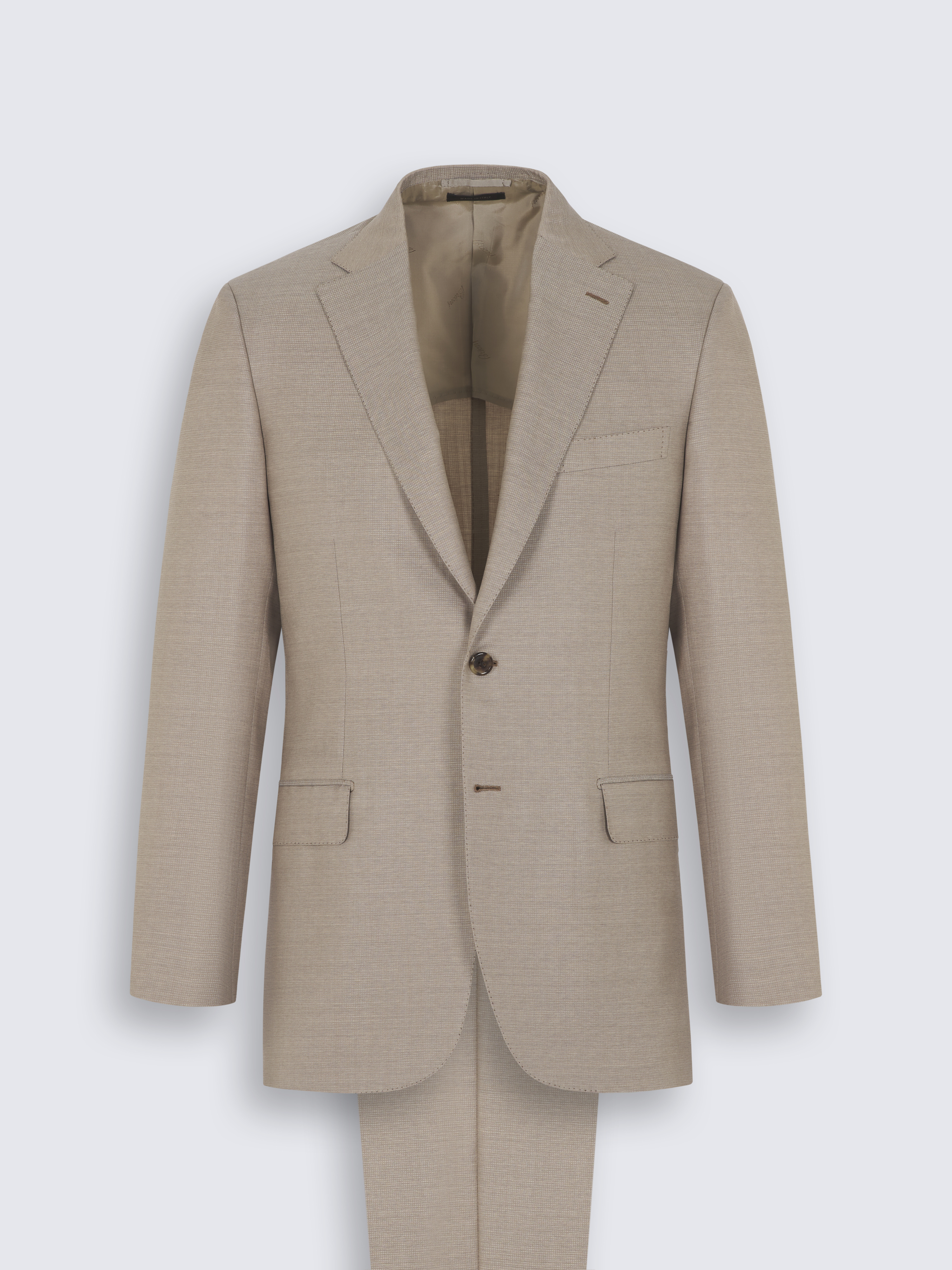 【美品】Brioni カシミヤ混 コットン スーツ セットアップ ベージュ 美品】Brioni カシミヤ混 コットン スーツ セットアップ ベージュ