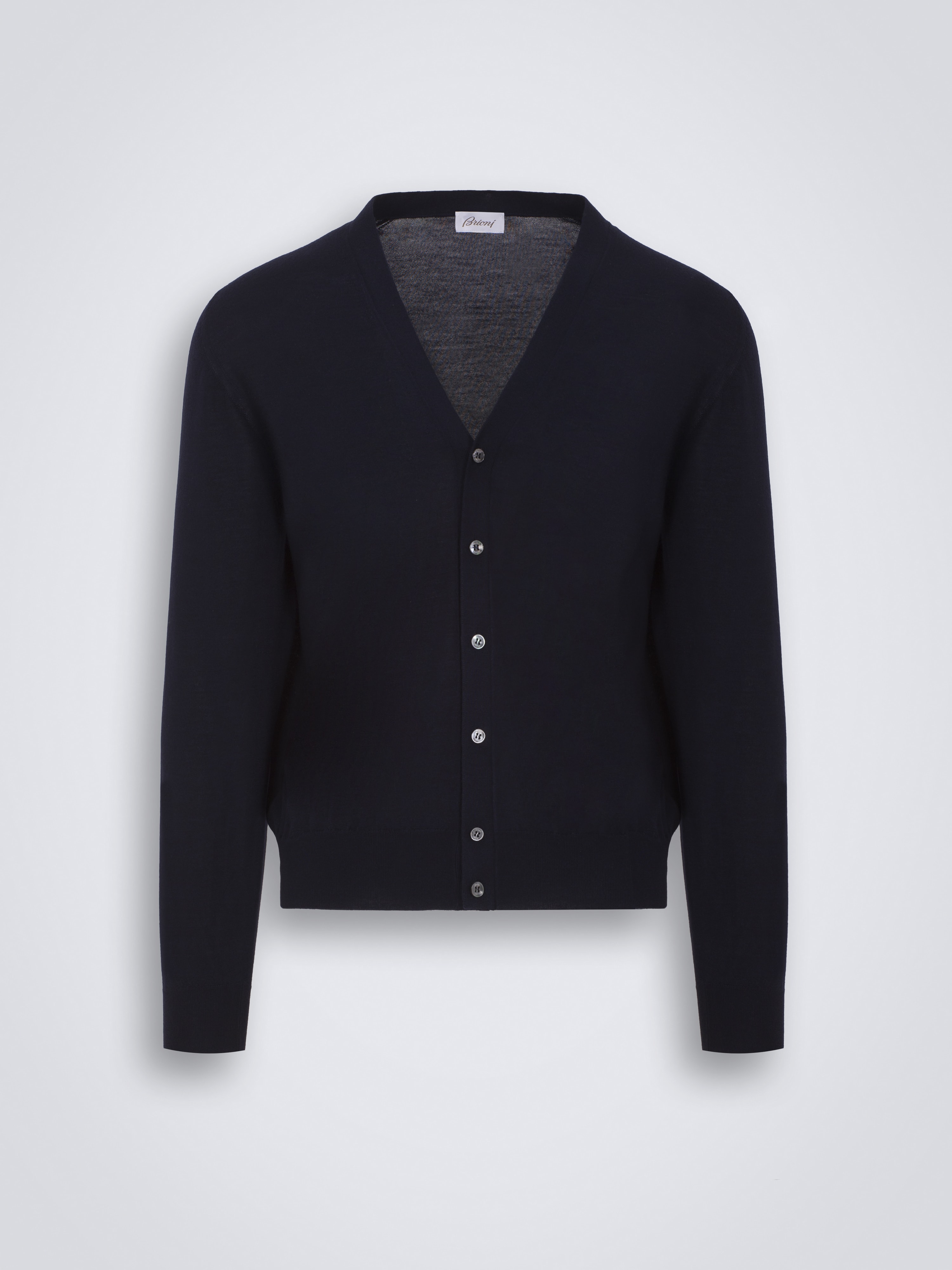Essential navy blue cardigan | Brioni® PY Official Store