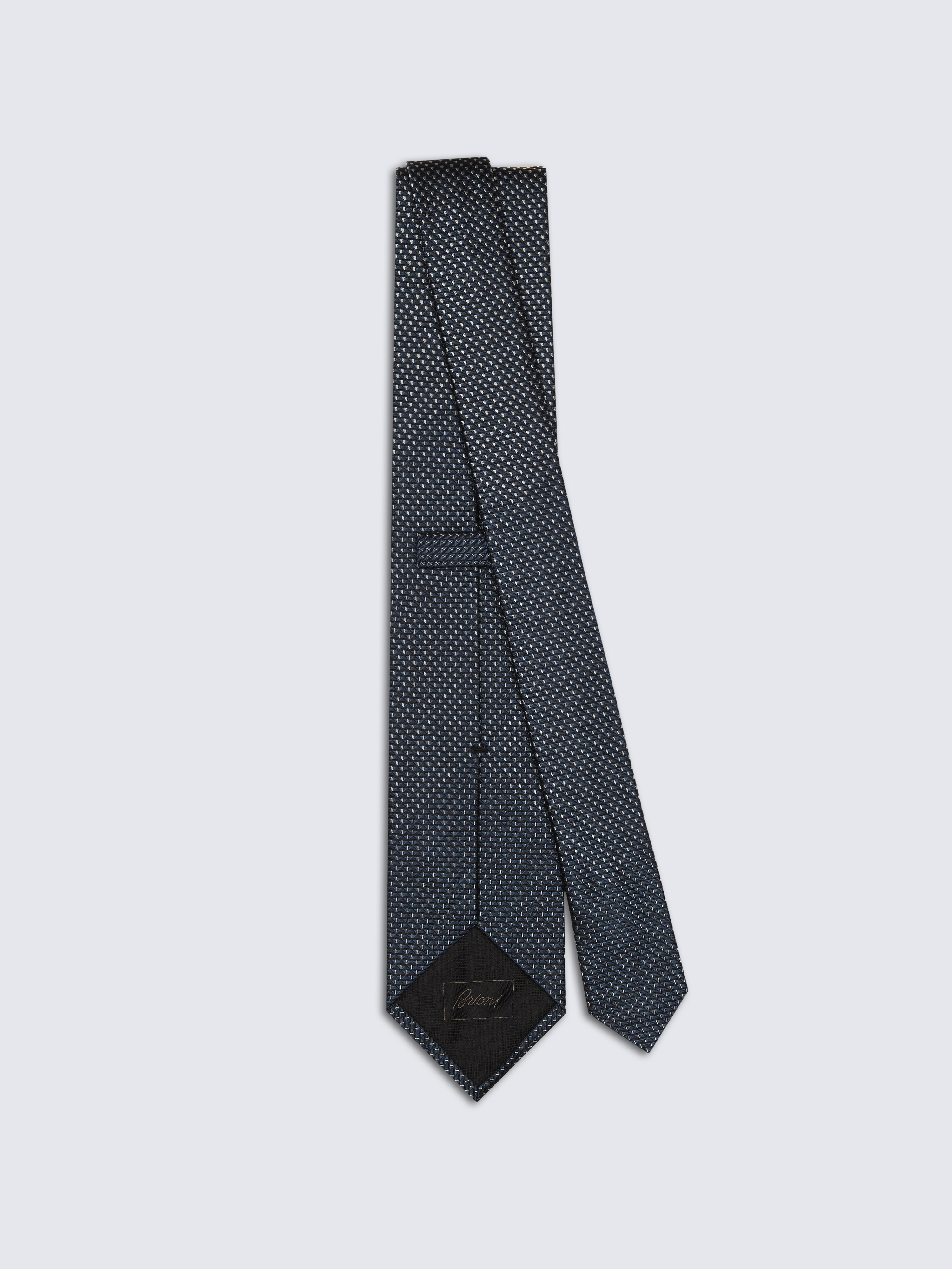 【未使用】Brioni ネクタイ チェック柄 ジャガード織 肉厚 イタリア製 三越伊勢丹 | Brioni/ブリオーニ通販 | ブラック&ダークグレー