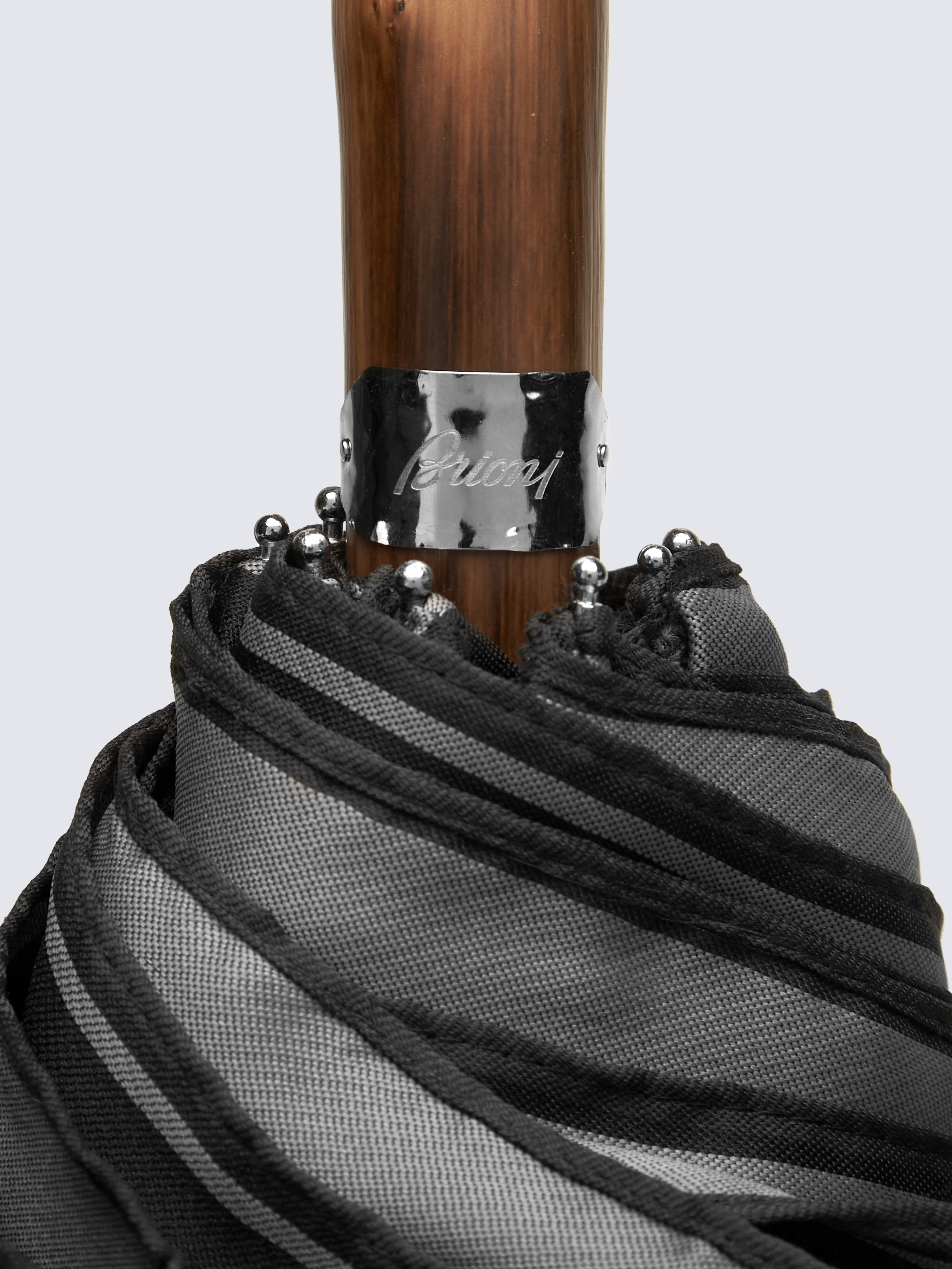 Grey and black foldable umbrella