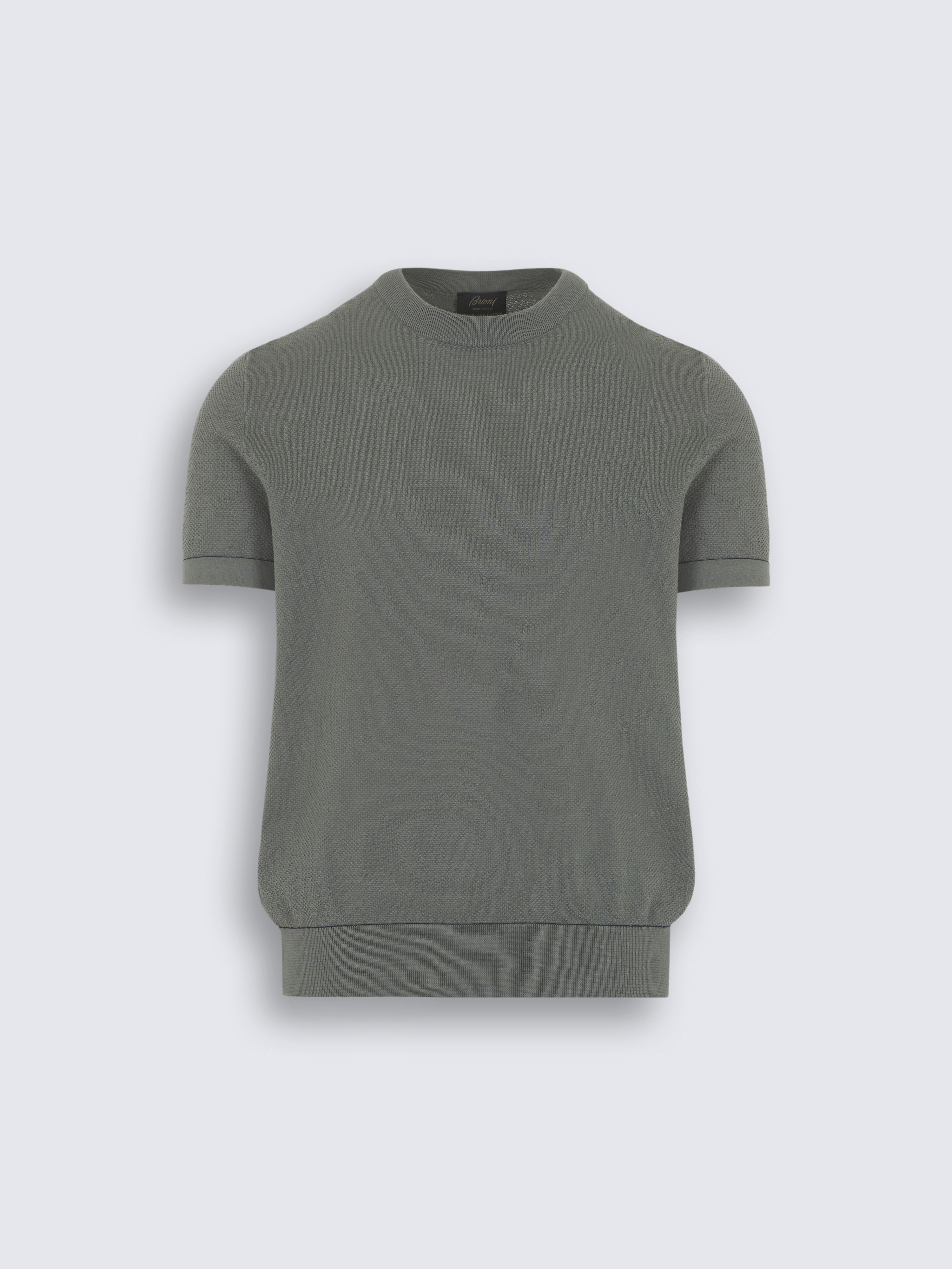 Olive green Sea Island cotton piqué T-shirt