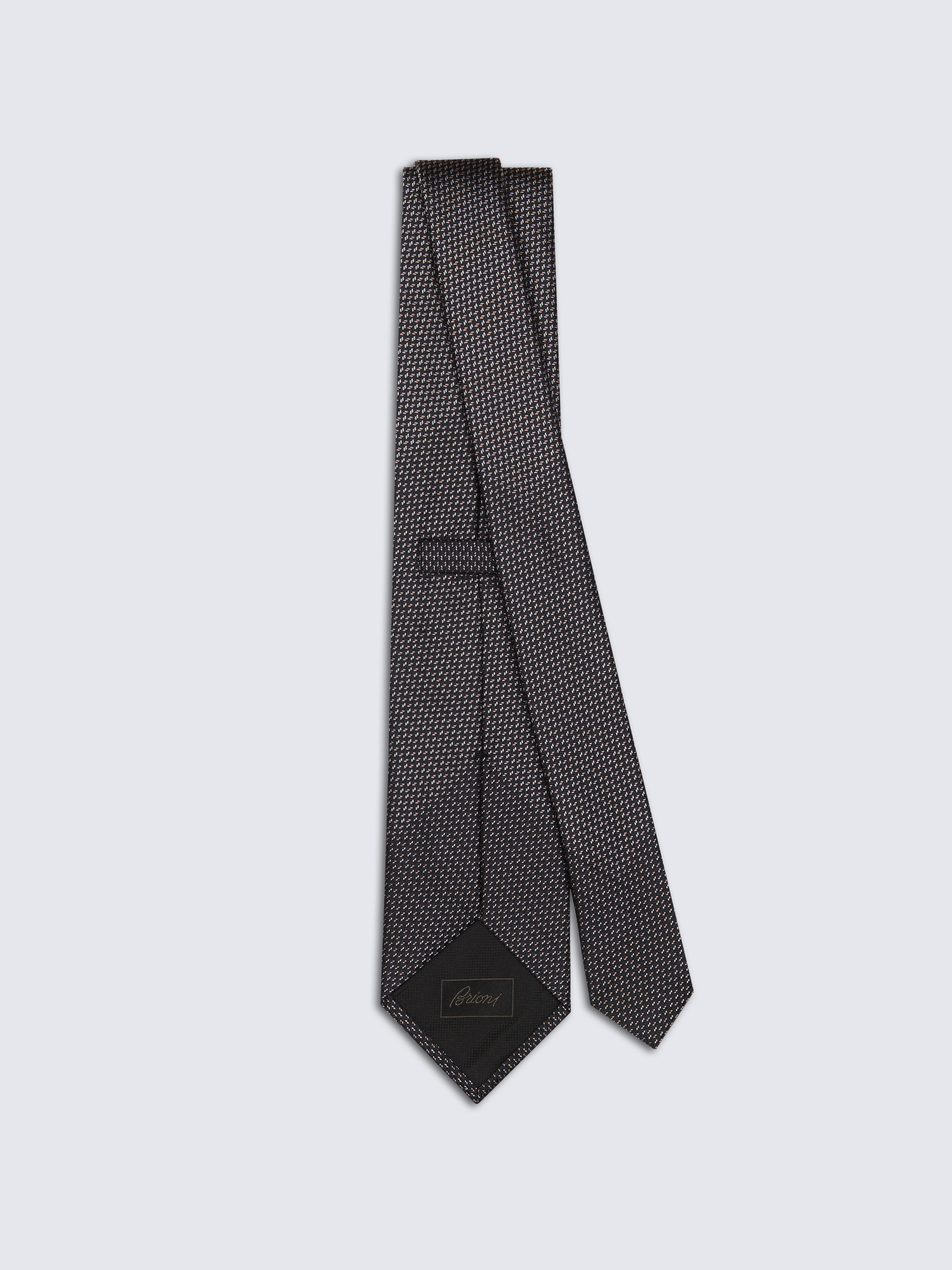 ブリオーニ　マイクロモチーフ　ネクタイ　ダークグレー　光沢　イタリア製　美品 三越伊勢丹 | Brioni/ブリオーニ通販 | ブラック&ダークグレー