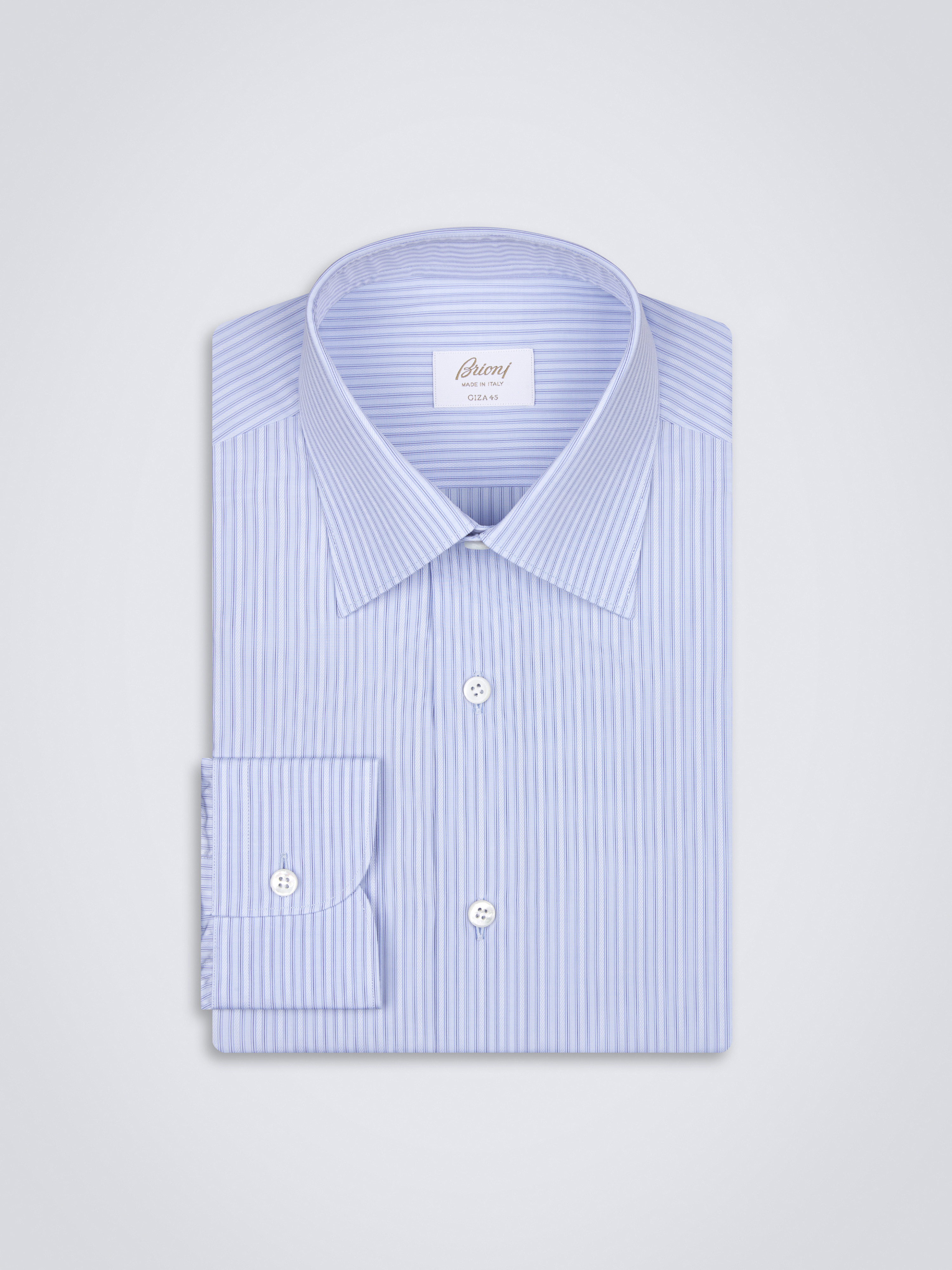 Royal blue and sky blue cotton formal shirt