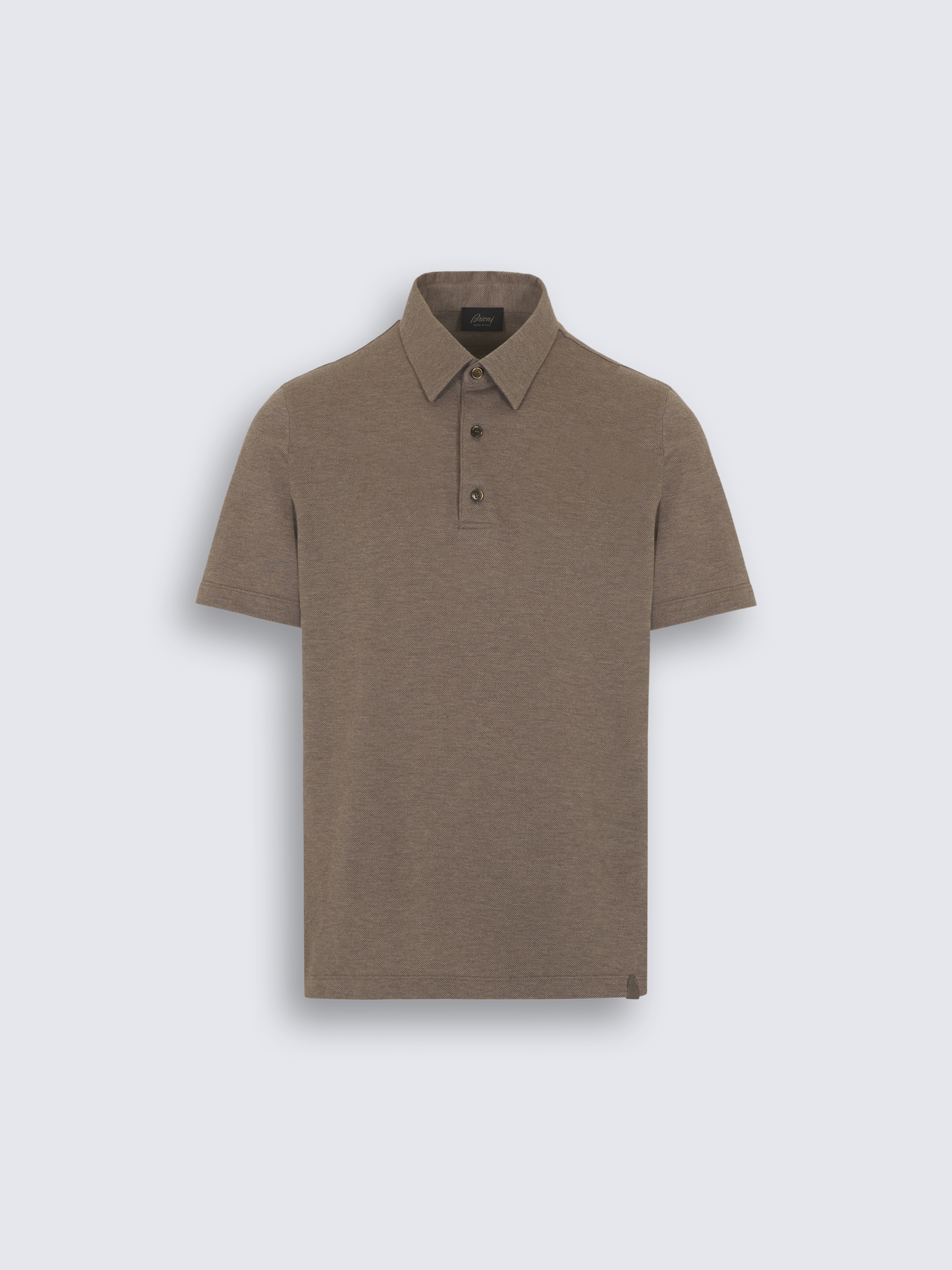 Tシャツ・カットソー Brioni FW25 Brioni Cotton Polo (UJTA0L PA627 9995) Brioni logo-embroidered Cotton Polo Shirt | Blue | FARFETCH JO