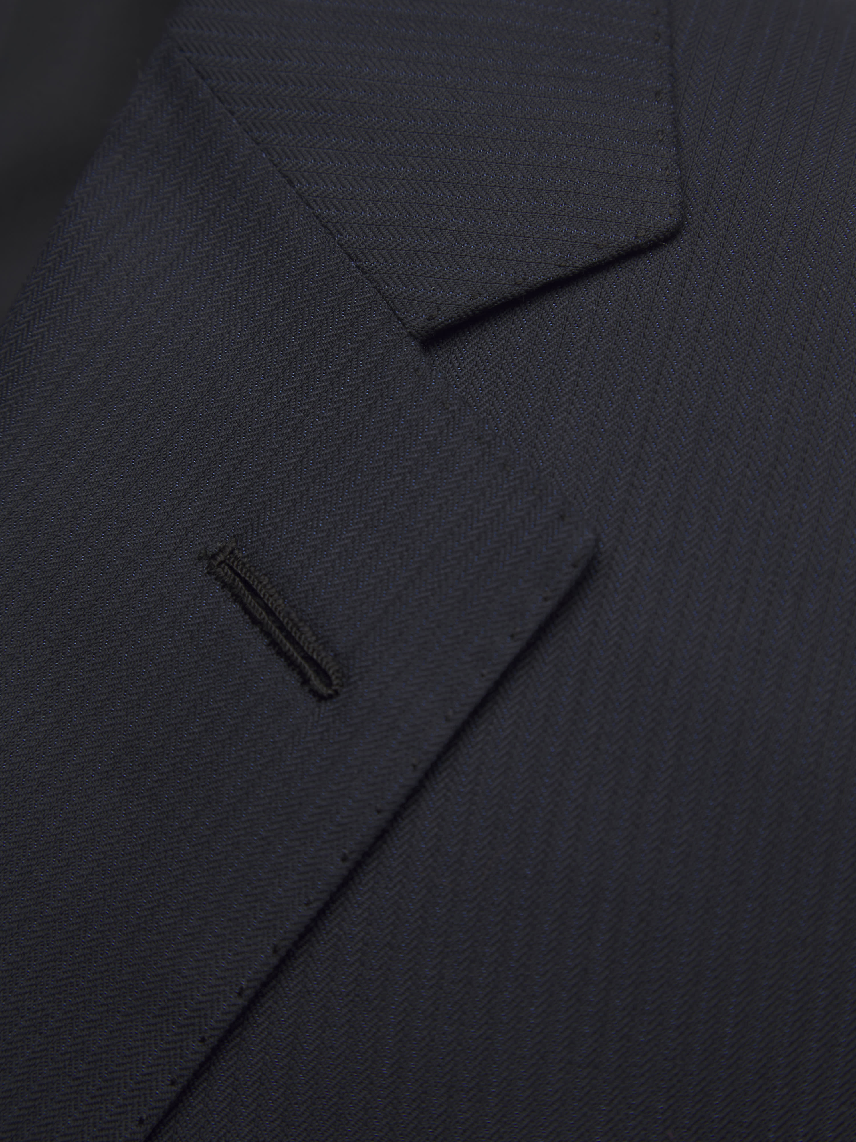 Midnight blue micro pinstriped Super 200's wool Brunico suit | Brioni ...