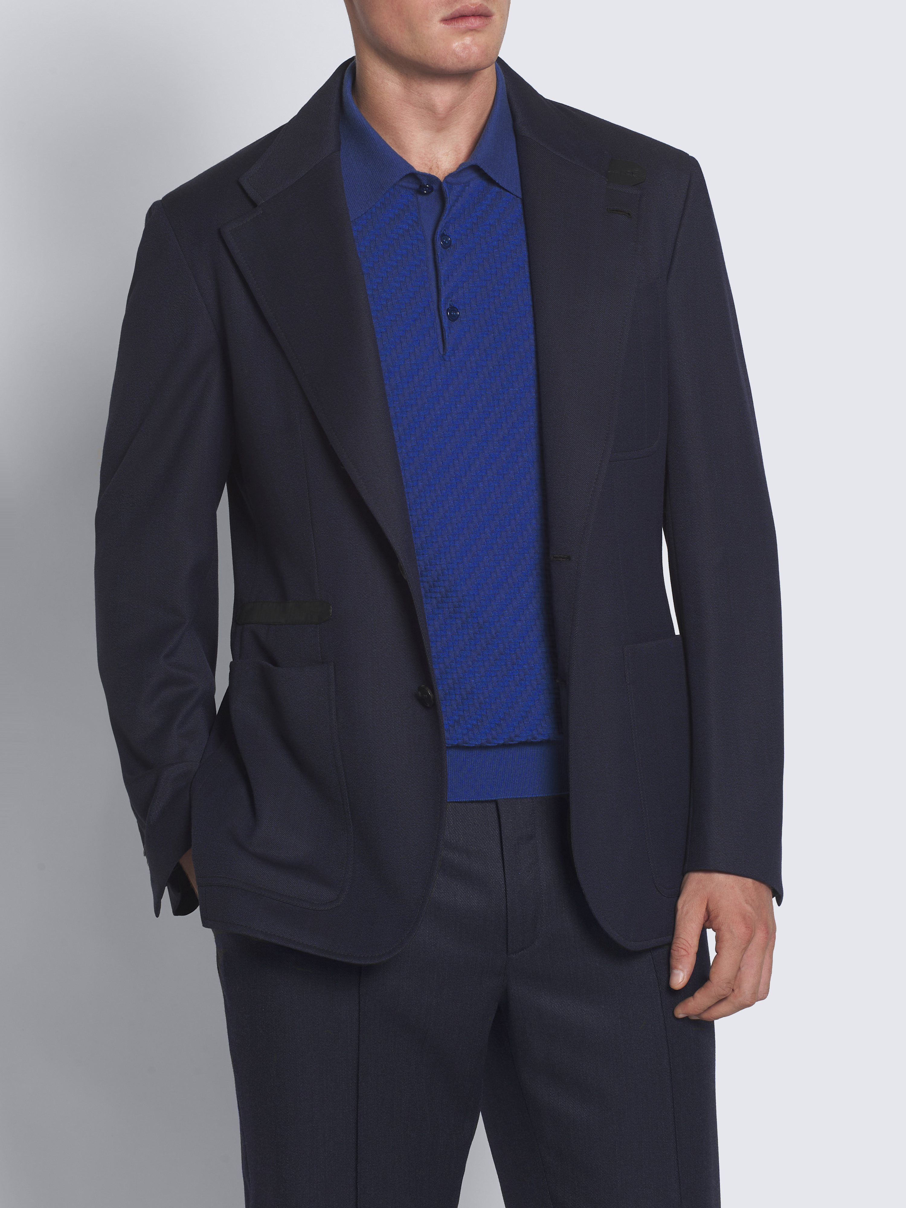 【Brioni】 NAVY-BLUE typewriter SUIT Brioni Navy-Blue Typewriter Suit Size 52 Men's Luxury