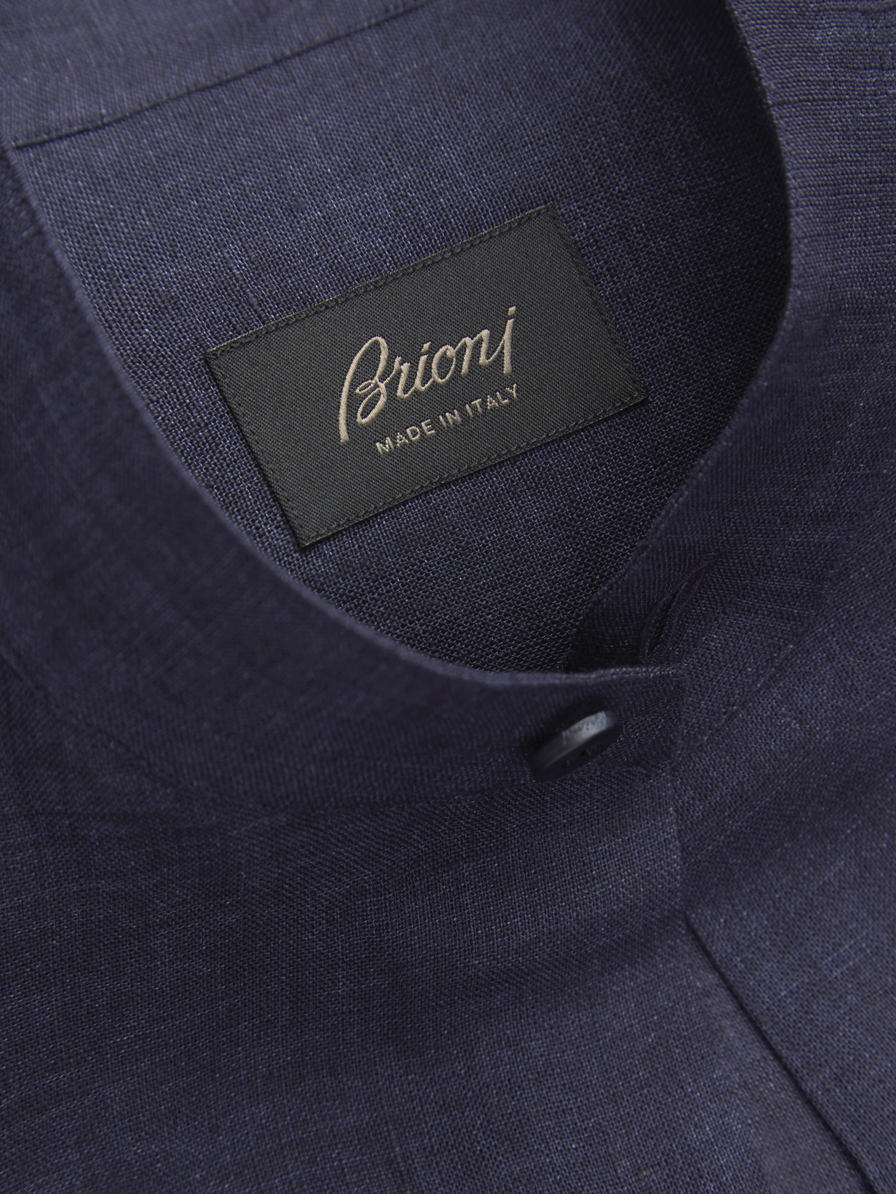 Brioni button-up linen shirt - Blue