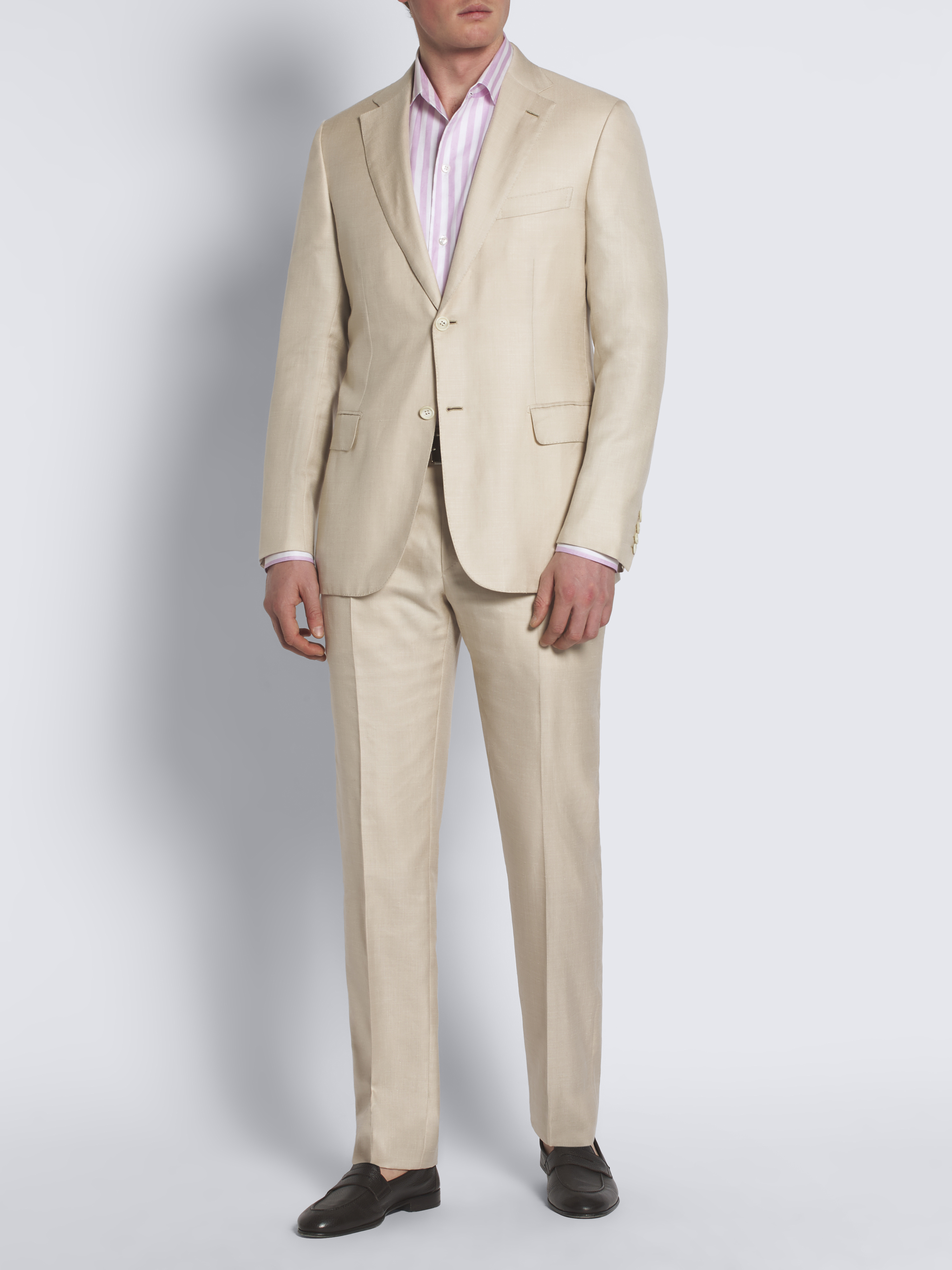 未使用 Brioni ブリオーニ 長袖シャツ コットン リネン シルク混 ピンク RG0D6GOA4789400R.jpg
