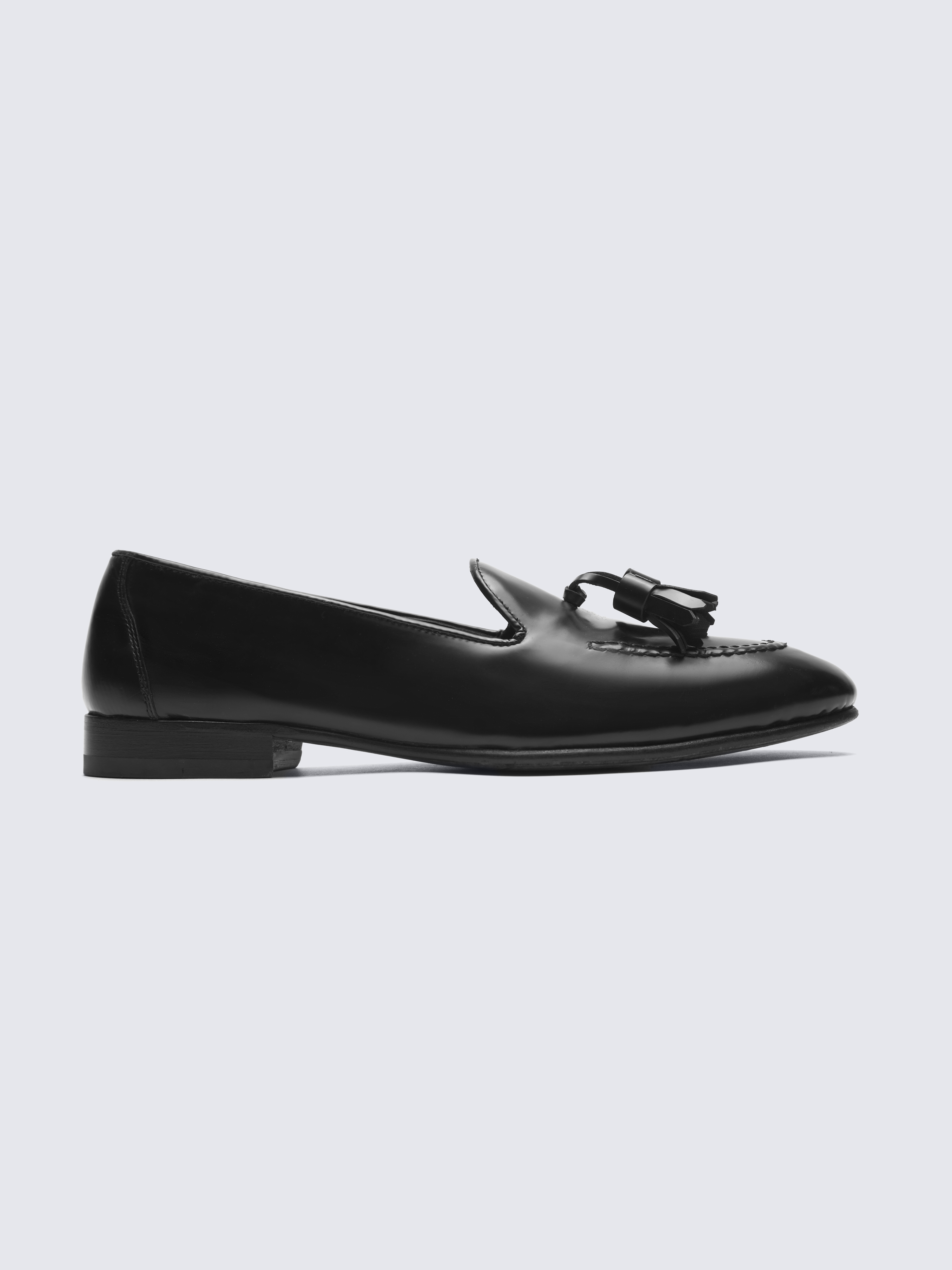 デザイン◎ PRINCE Leather Tassel Loafer Black Tassel Loafer – The Prince