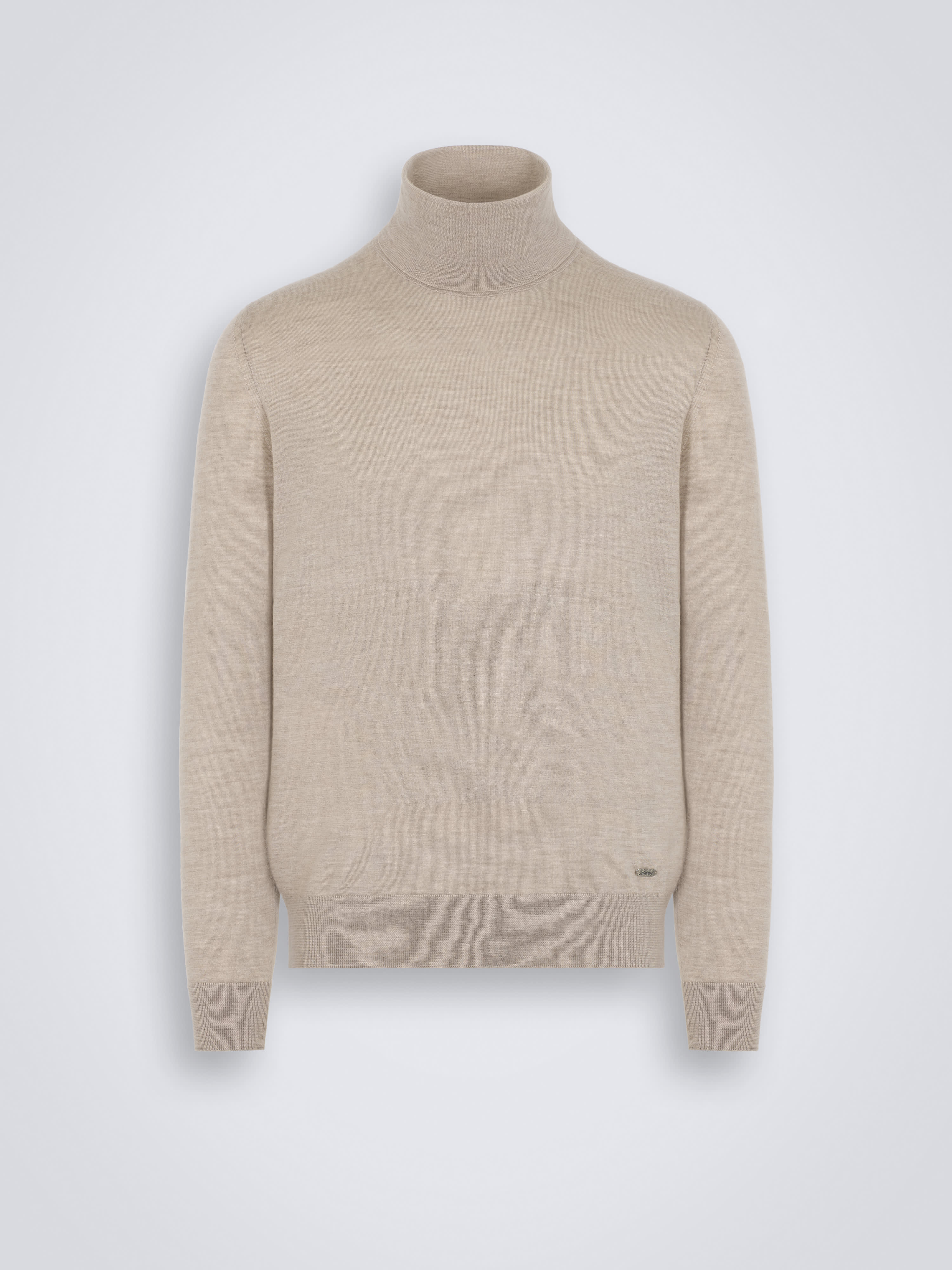 Ivory turtleneck sweater in cashmere and silk | Brioni® WW Official Store