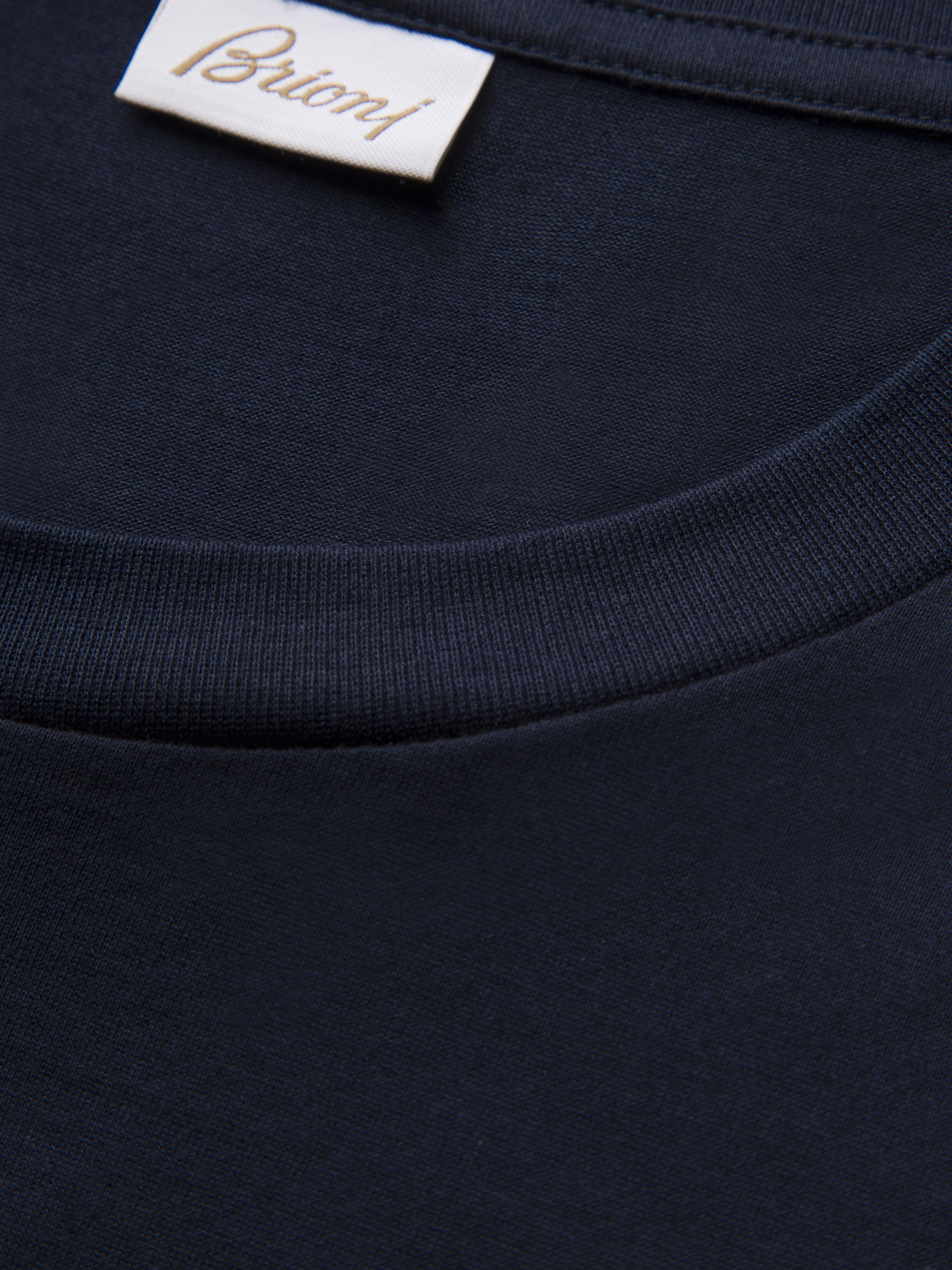 Tシャツ・カットソー RONRON PATTERN LOGO BASIC FIT T SHIRT WHITE NAVY RR25BST4285 PATTERN LOGO BASIC FIT T SHIRT WHITE NAVY - RONRON 론론