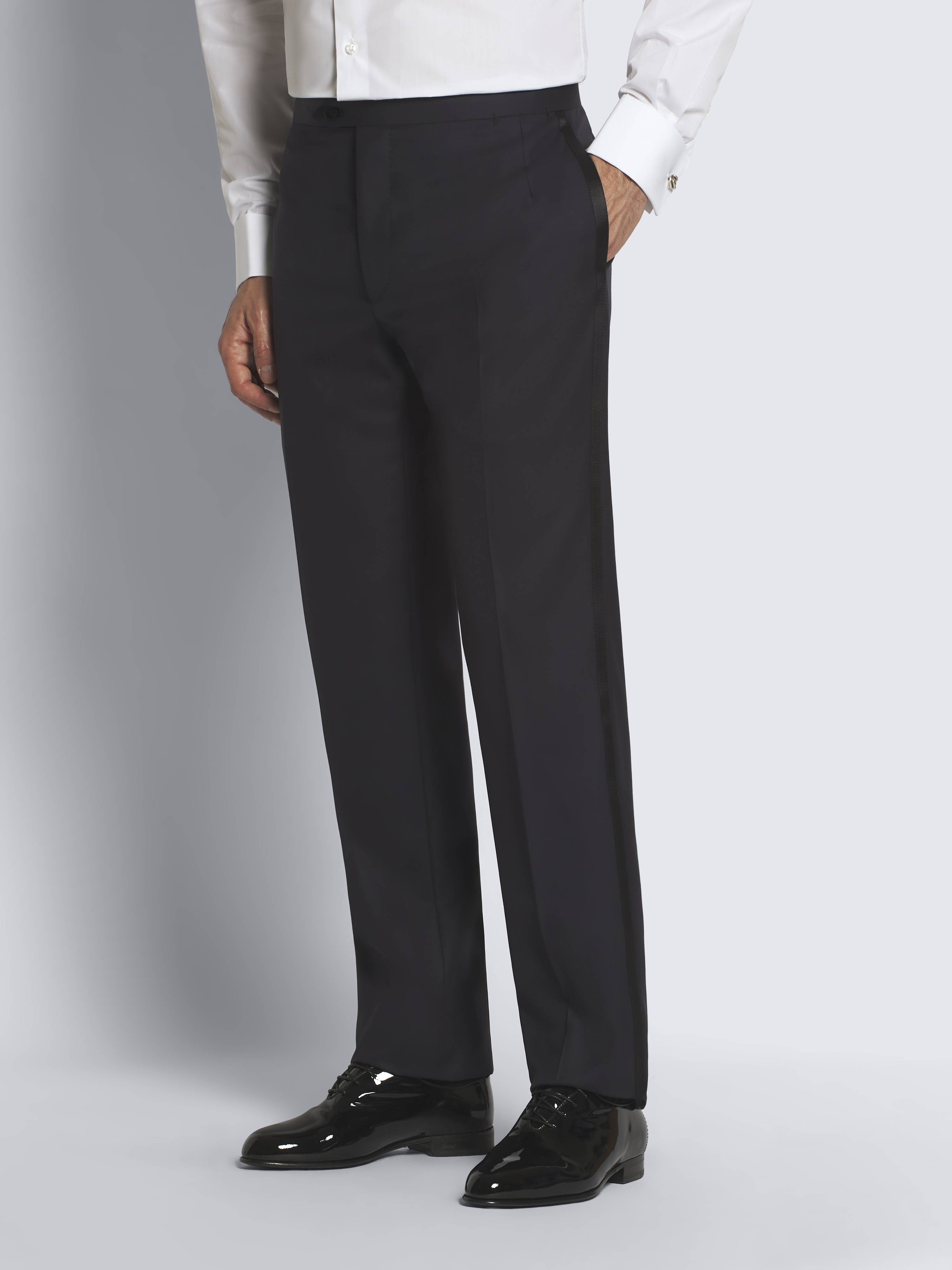 Essential ミッドナイトブルー スーパー160ウール Policleto タキシード