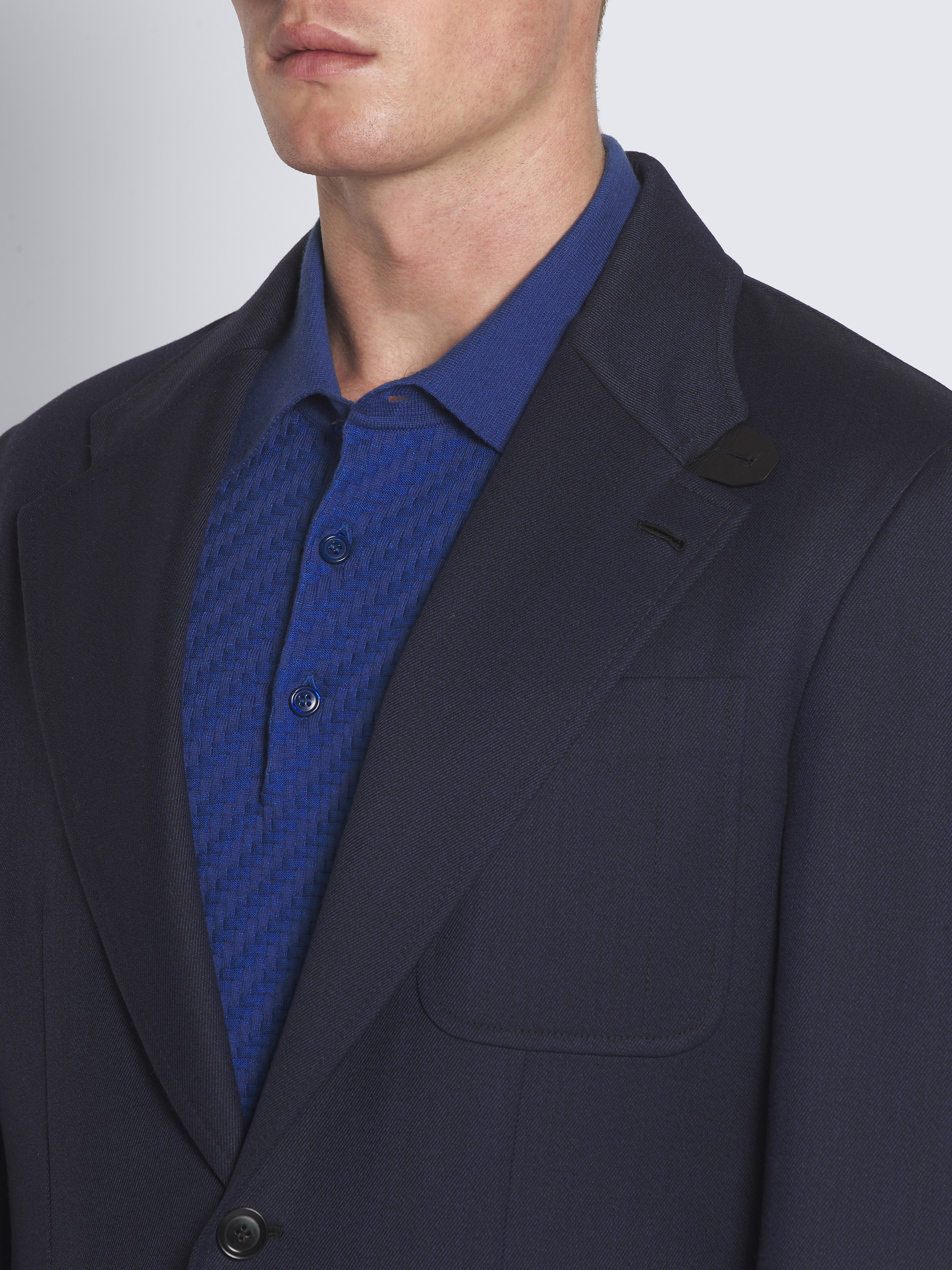 Brioni ダークブルー テーラードジャケット Navy blue cavalry wool twill Travel jacket