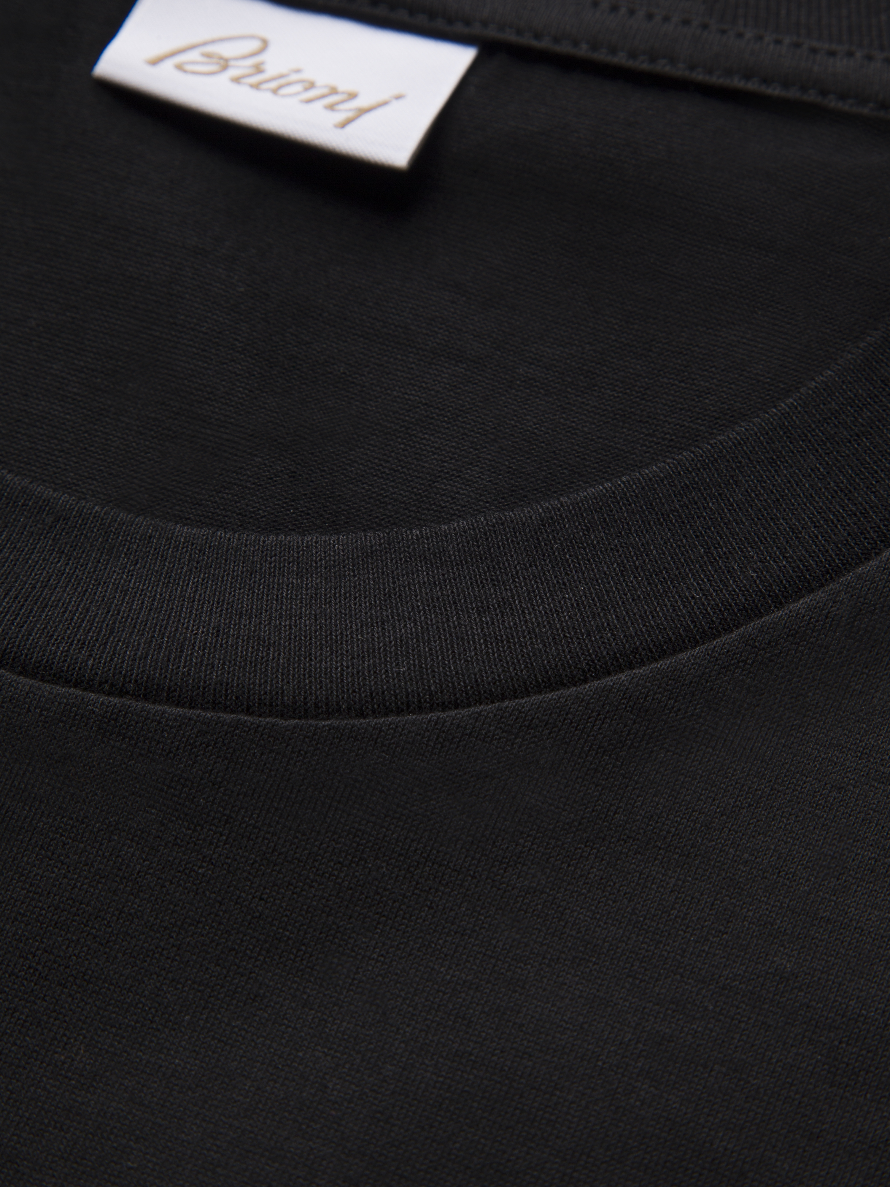Black logo cotton T-shirt