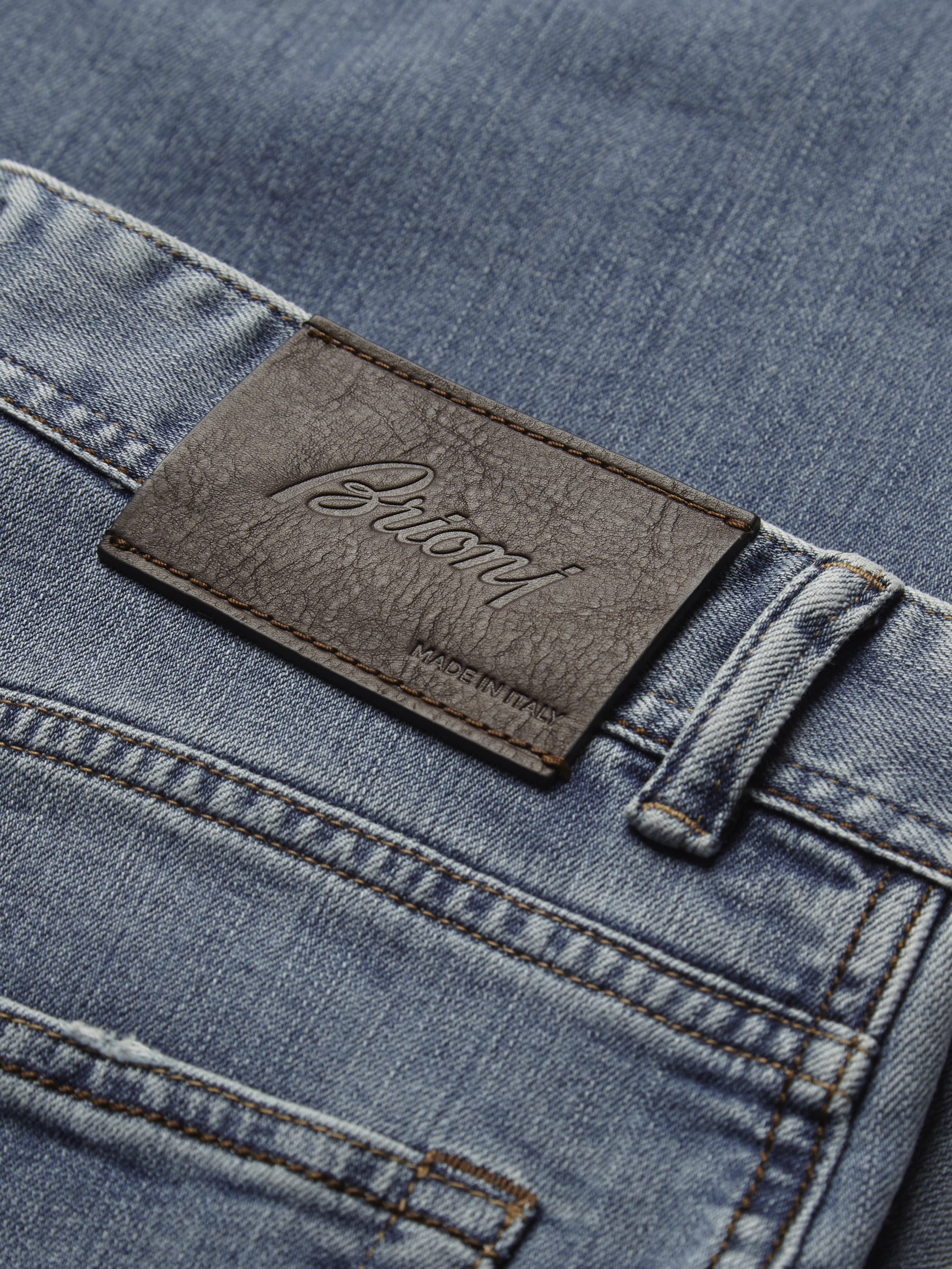 Blue cotton Chamonix jeans | Brioni® US Official Store