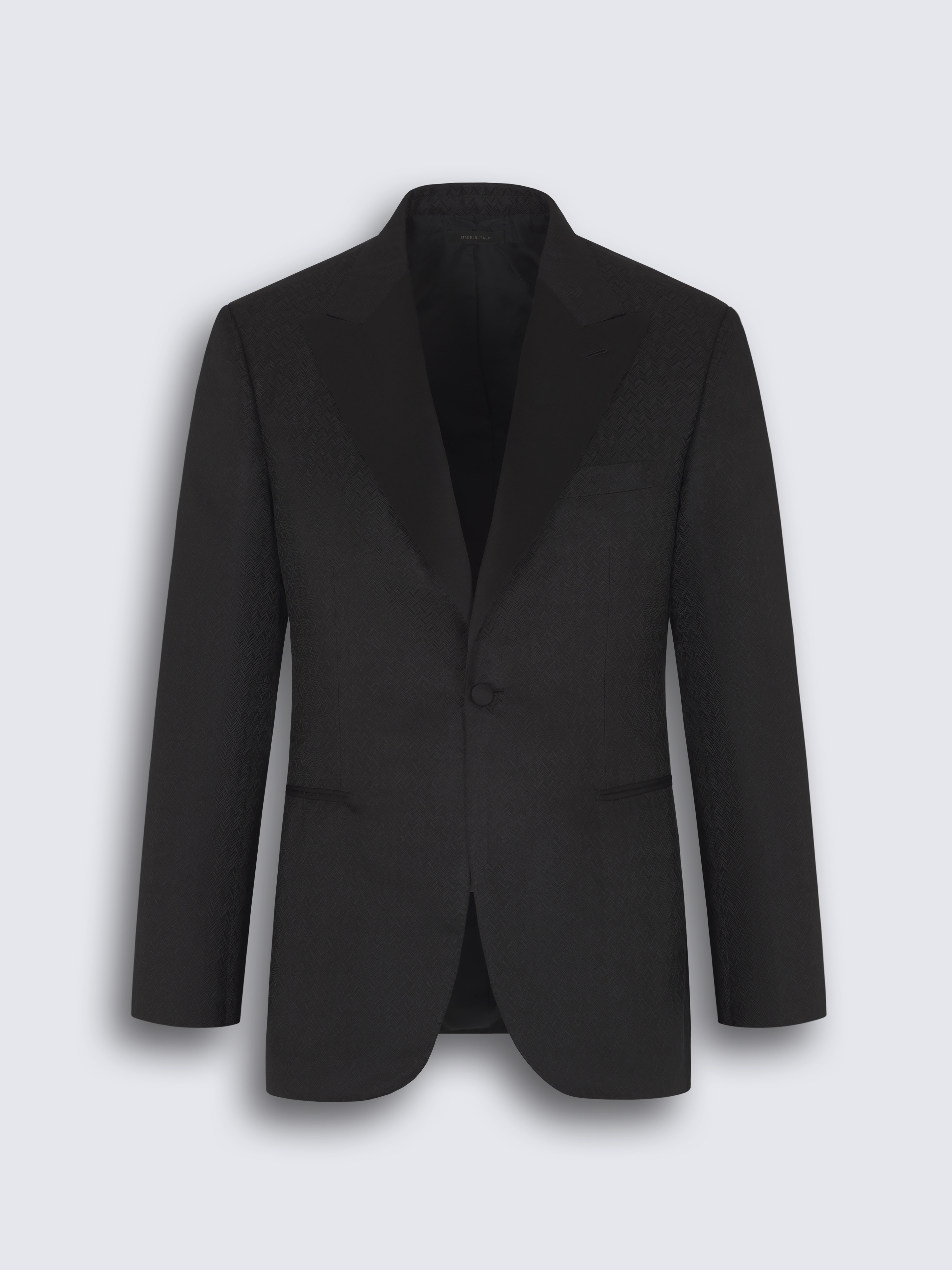 Brioni イタリア製 タキシード ジャケット Black 42 Black jacquard silk Virgilio tuxedo blazer
