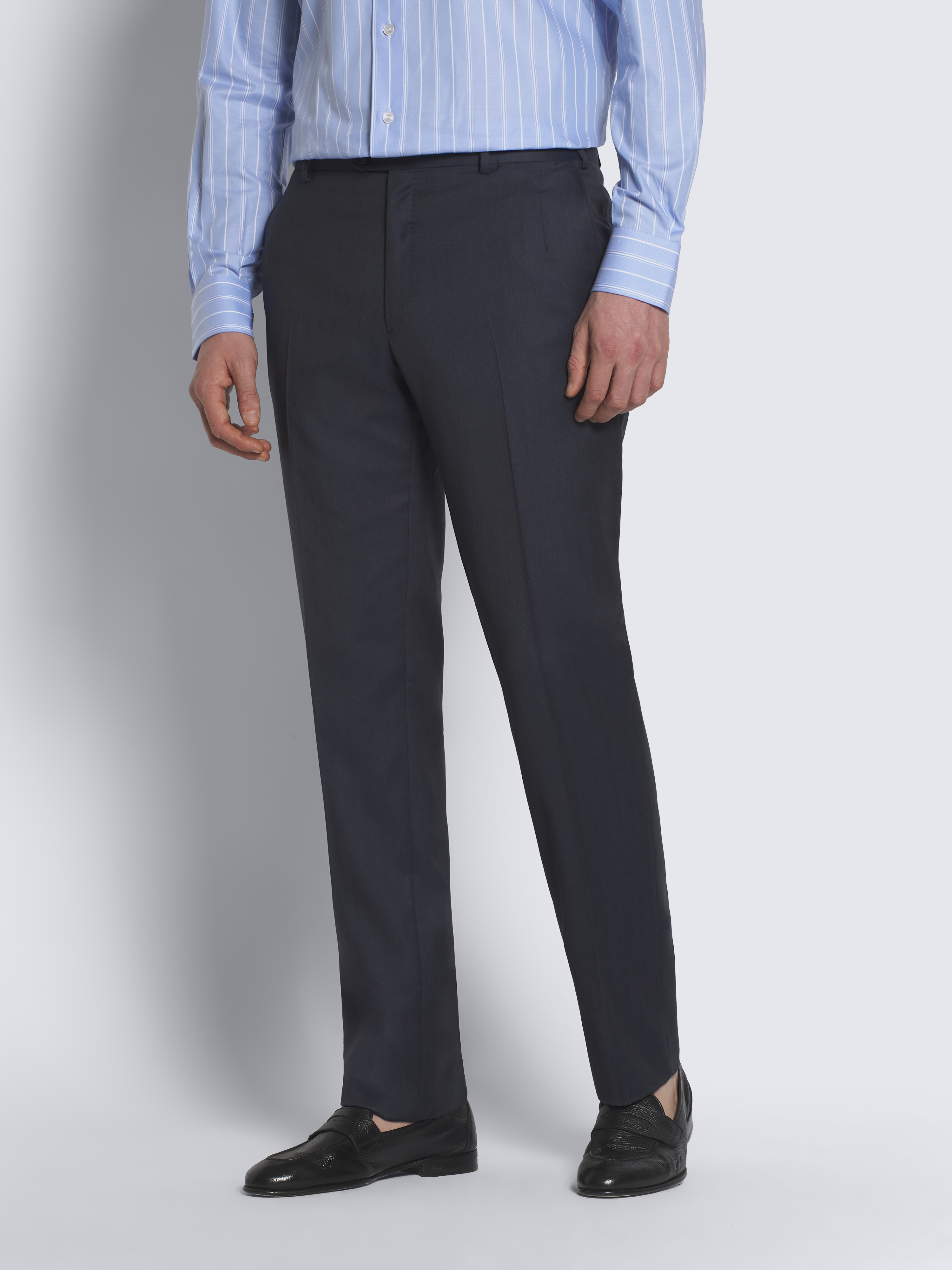 新品タグ付/XL BRIONI スーツ Super160 ネイビー　伊製 ネイビーブルー ヘリンボーン スーパー160ウール Brunico スーツ